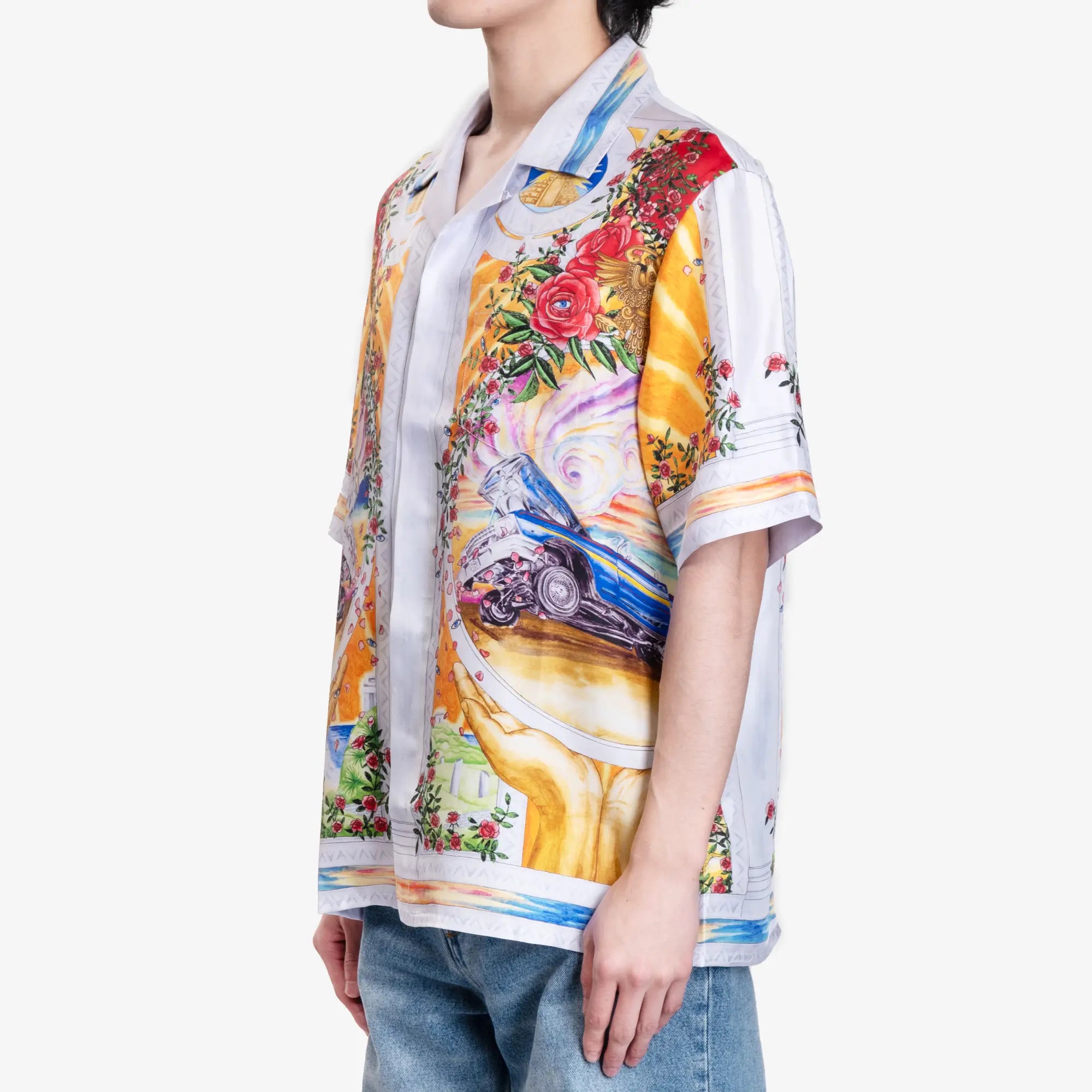 Casablanca La Tornado de Rose Cuban SS Shirt Multi - 3