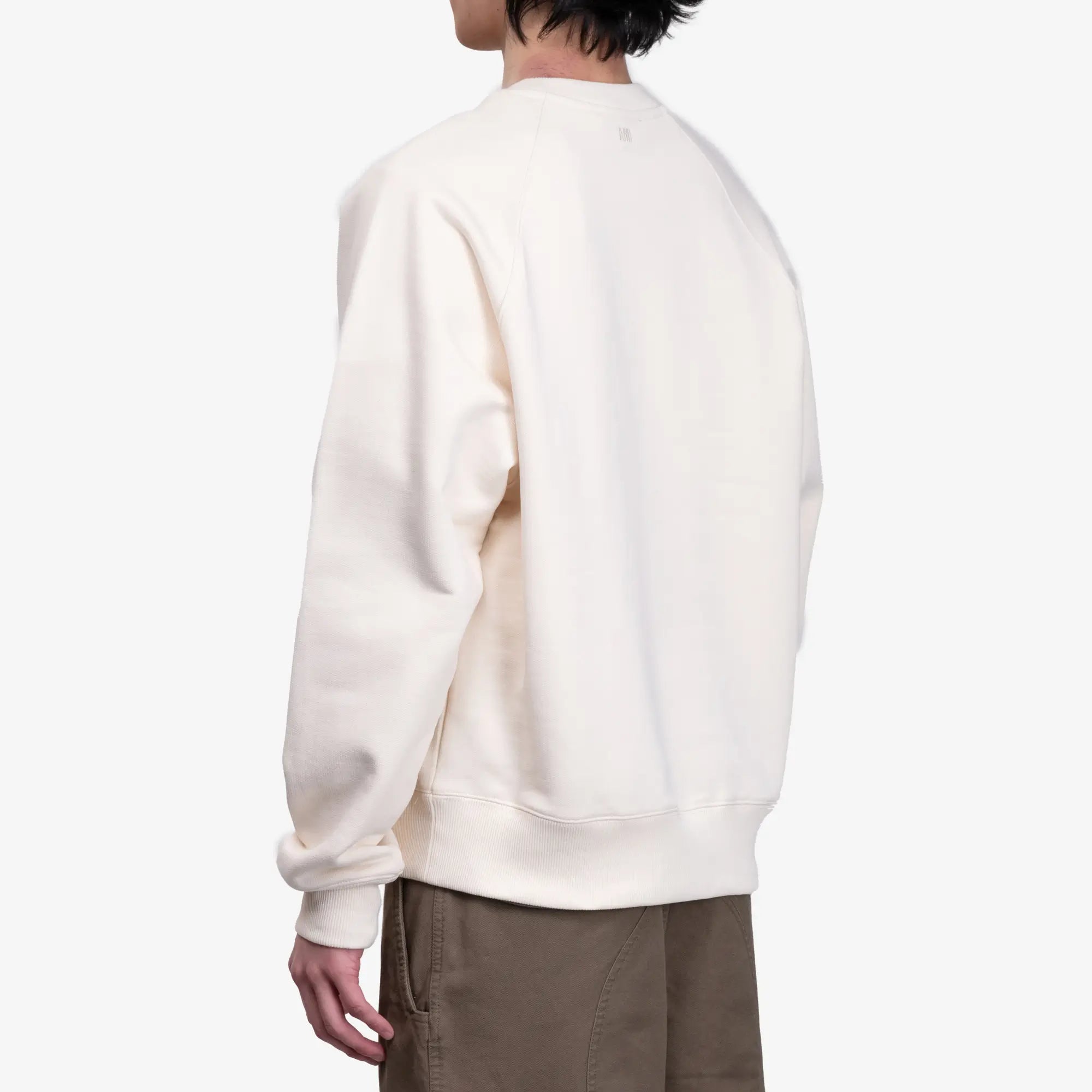 AMI ADC Patch Sweatshirt White Cream - 4
