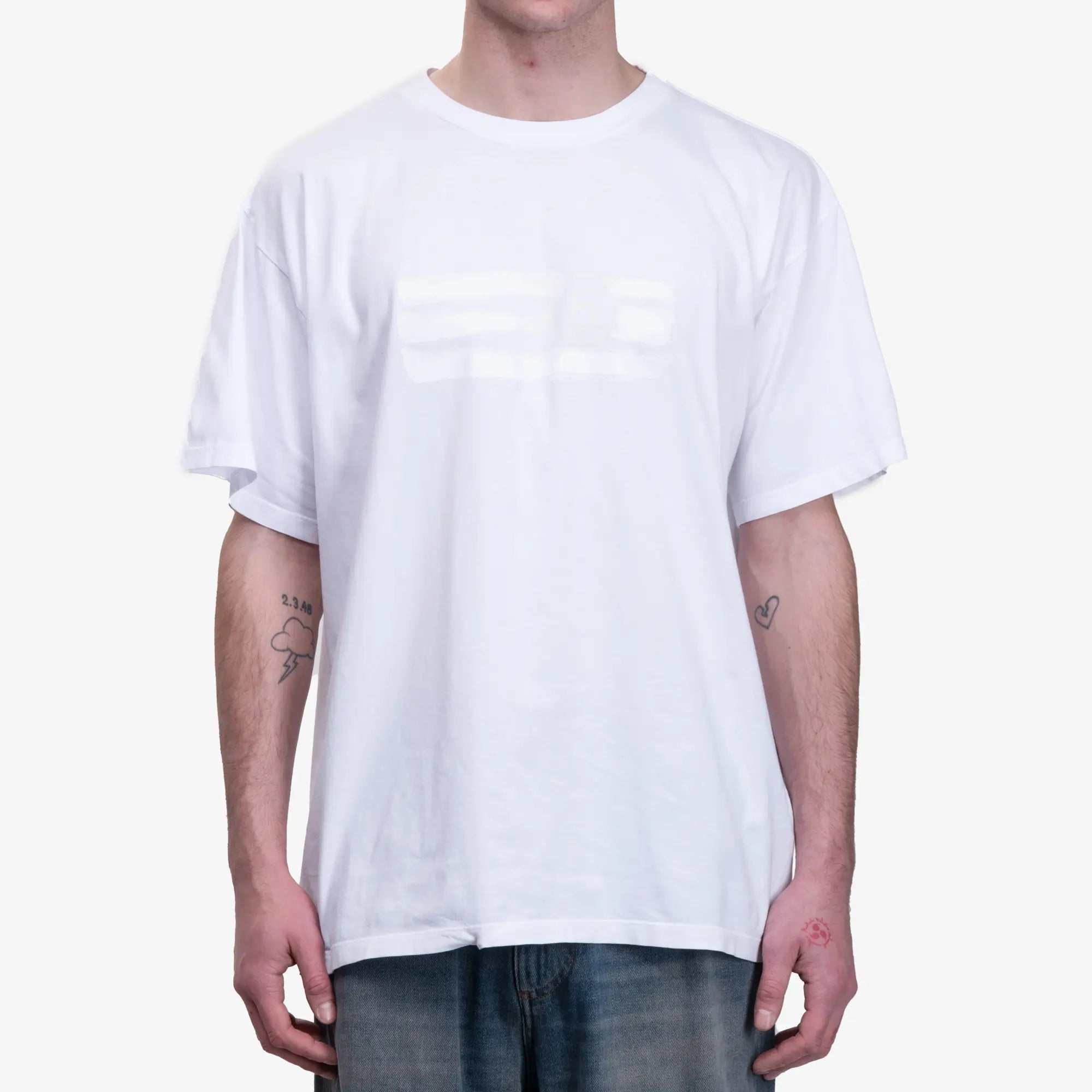 MM6 Smear Logo T-Shirt White - 1