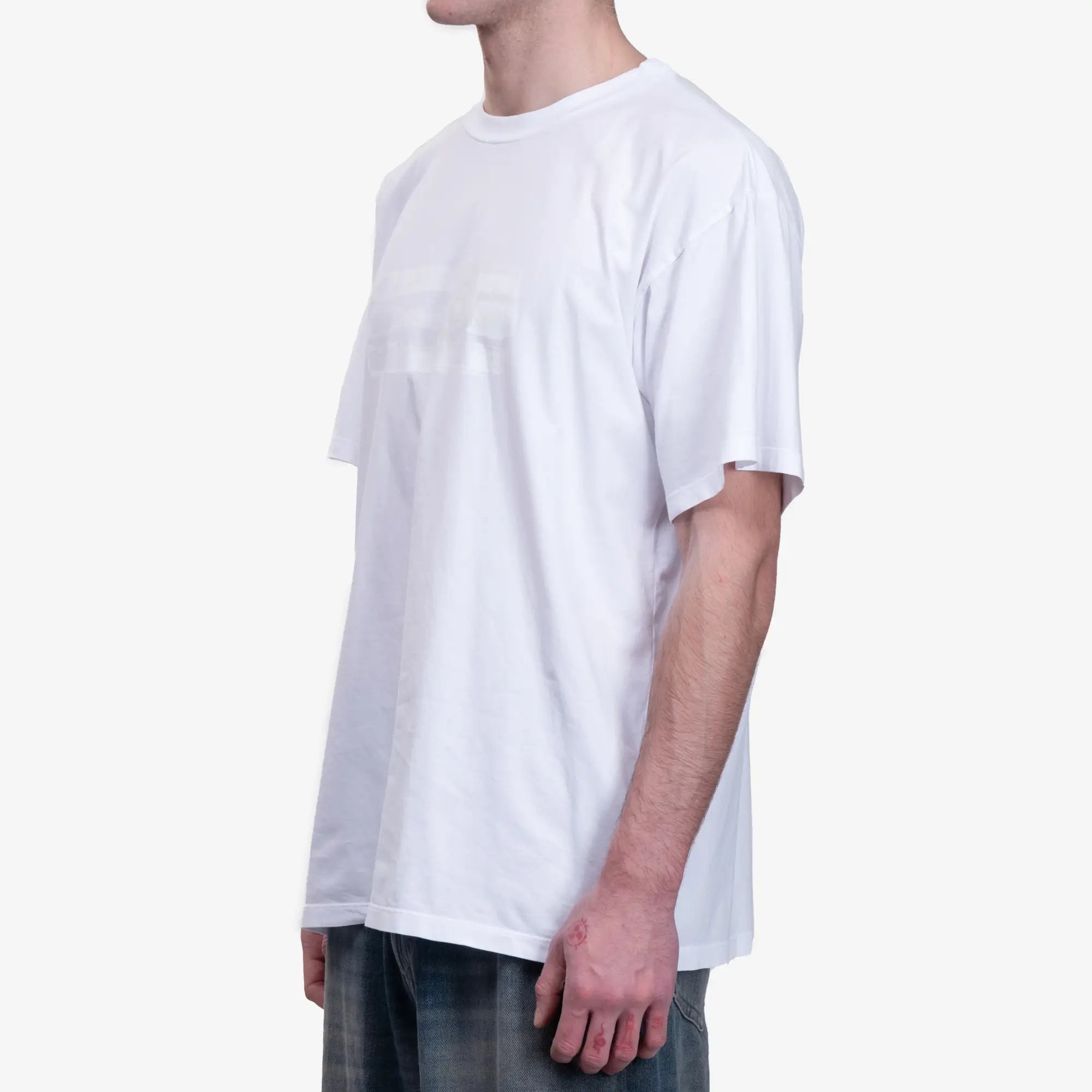 MM6 Smear Logo T-Shirt White - 3