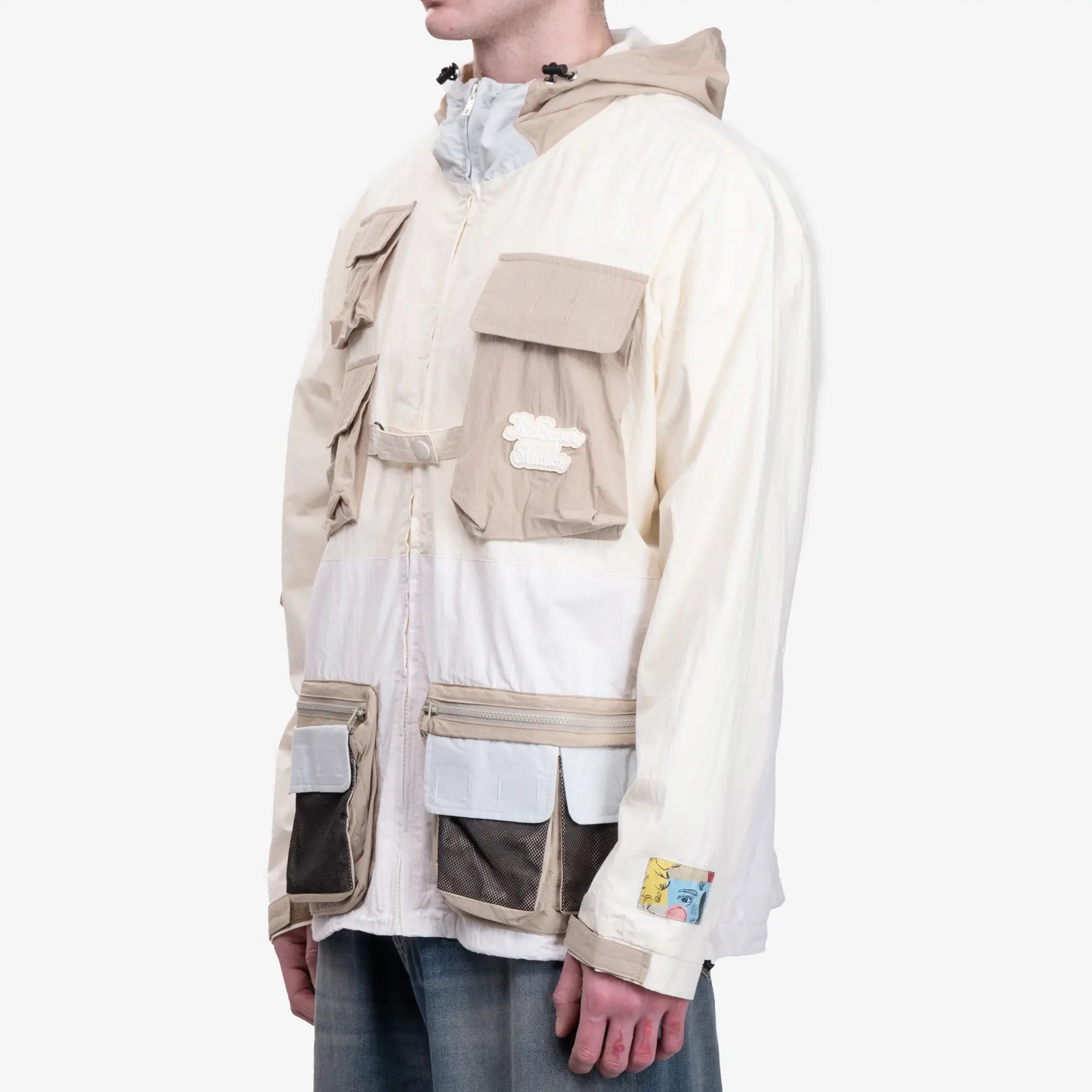 KidSuper Ten Pocket Tech Jacket Cream - 3