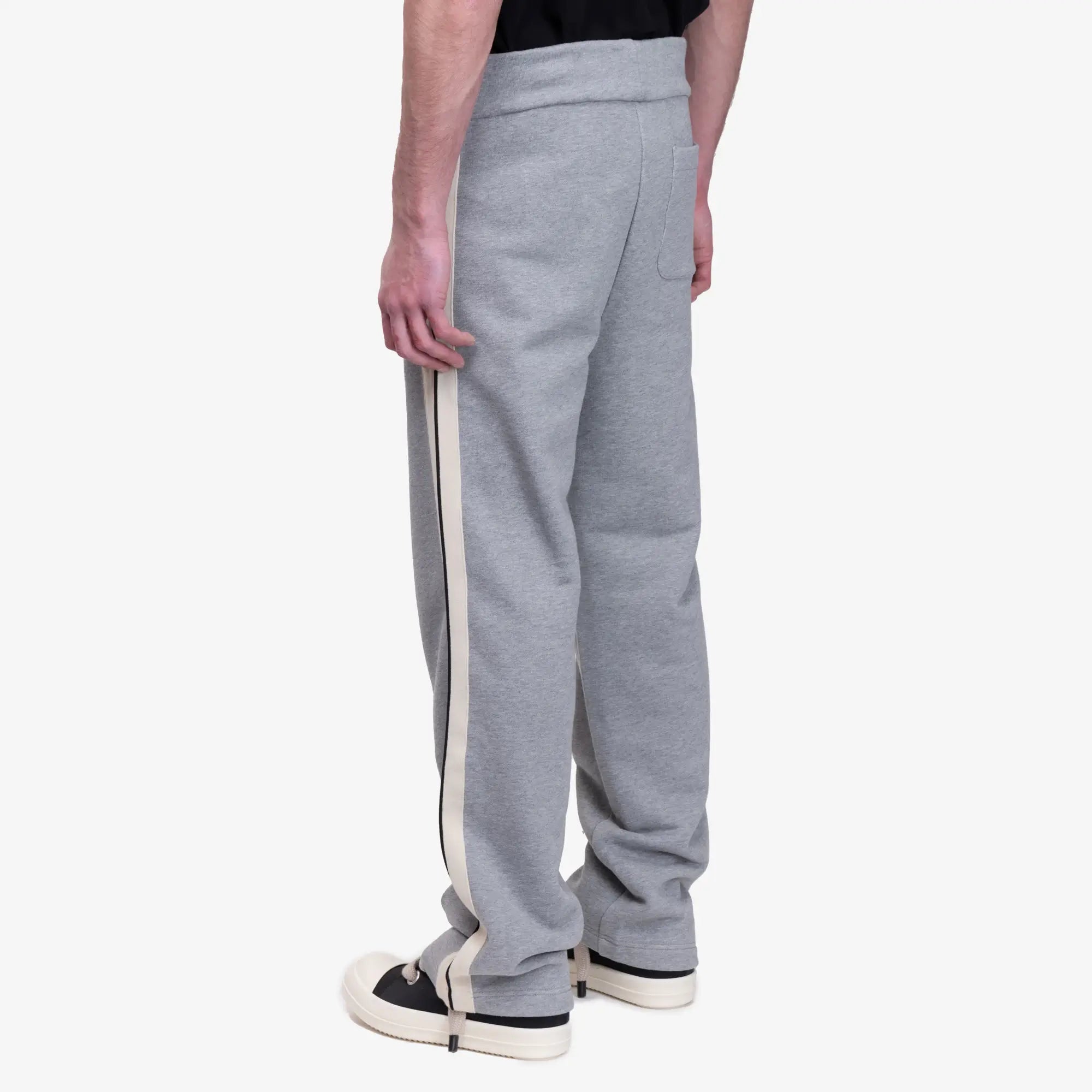 Palm Angels Curved Logo Track Sweatpants Melange Grey - 4