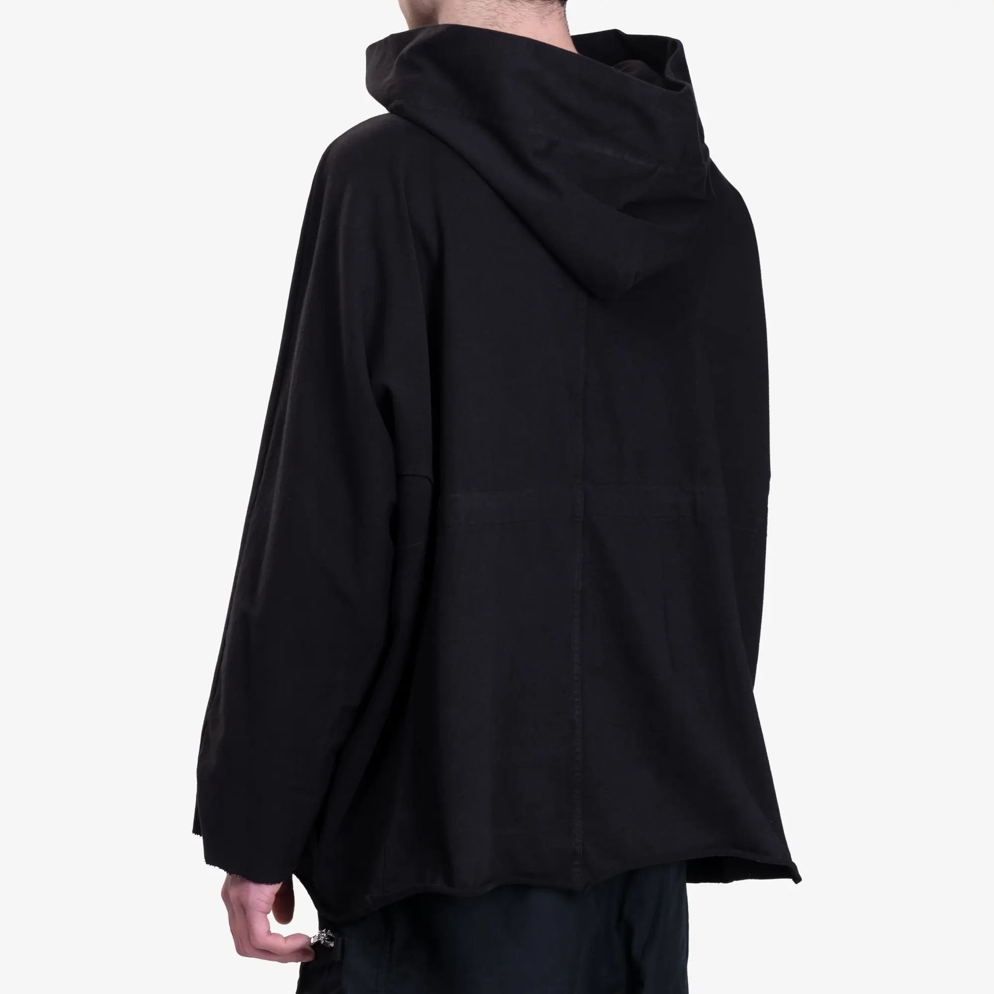 Rick Owens Unisex Hooded Tunic Black - 6