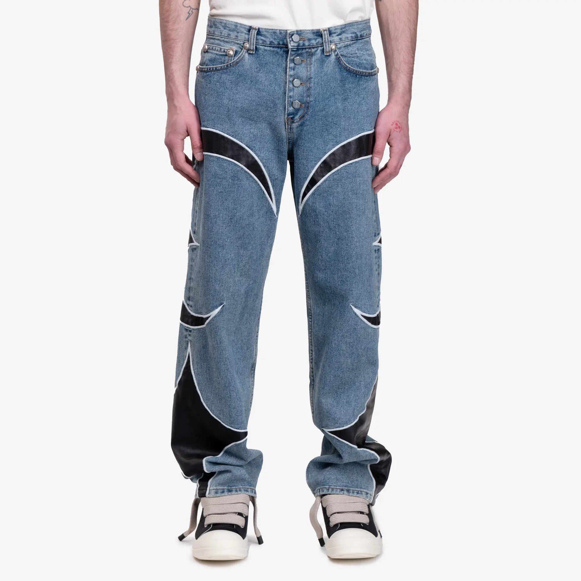 Thug Club TC Leather Washing Jeans Blue/Black - 1