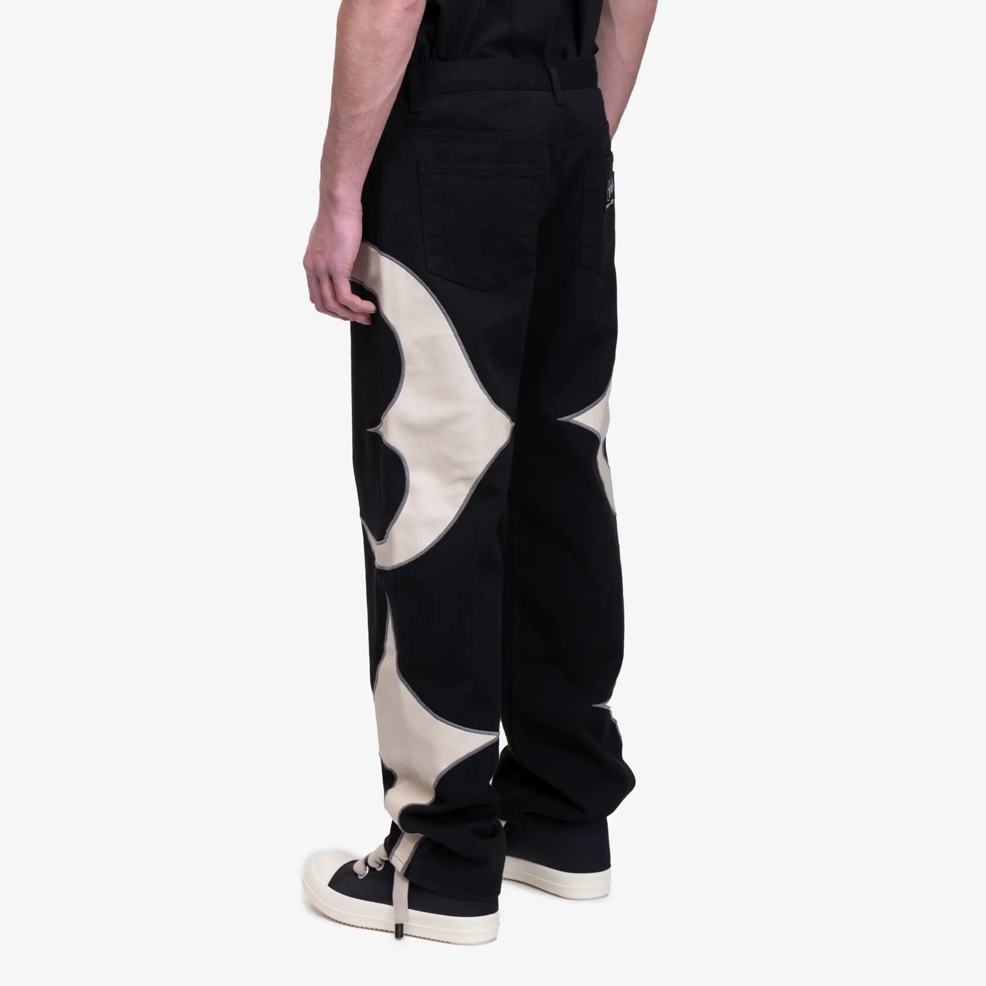 Thug Club TC Leather Washing Jeans Black/White - 4