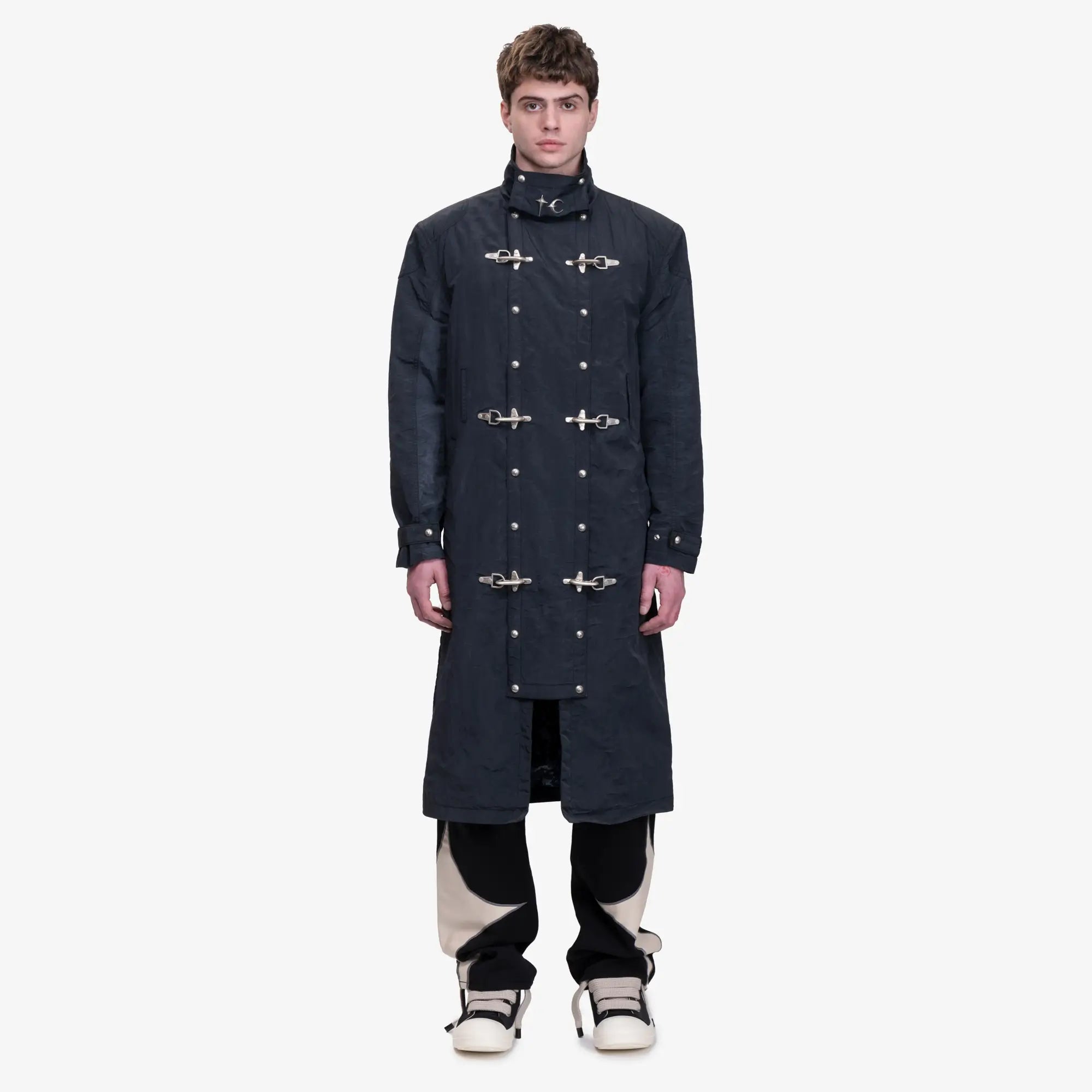 Thug Club Scarred Bio Soldier Trench Coat Black - 1