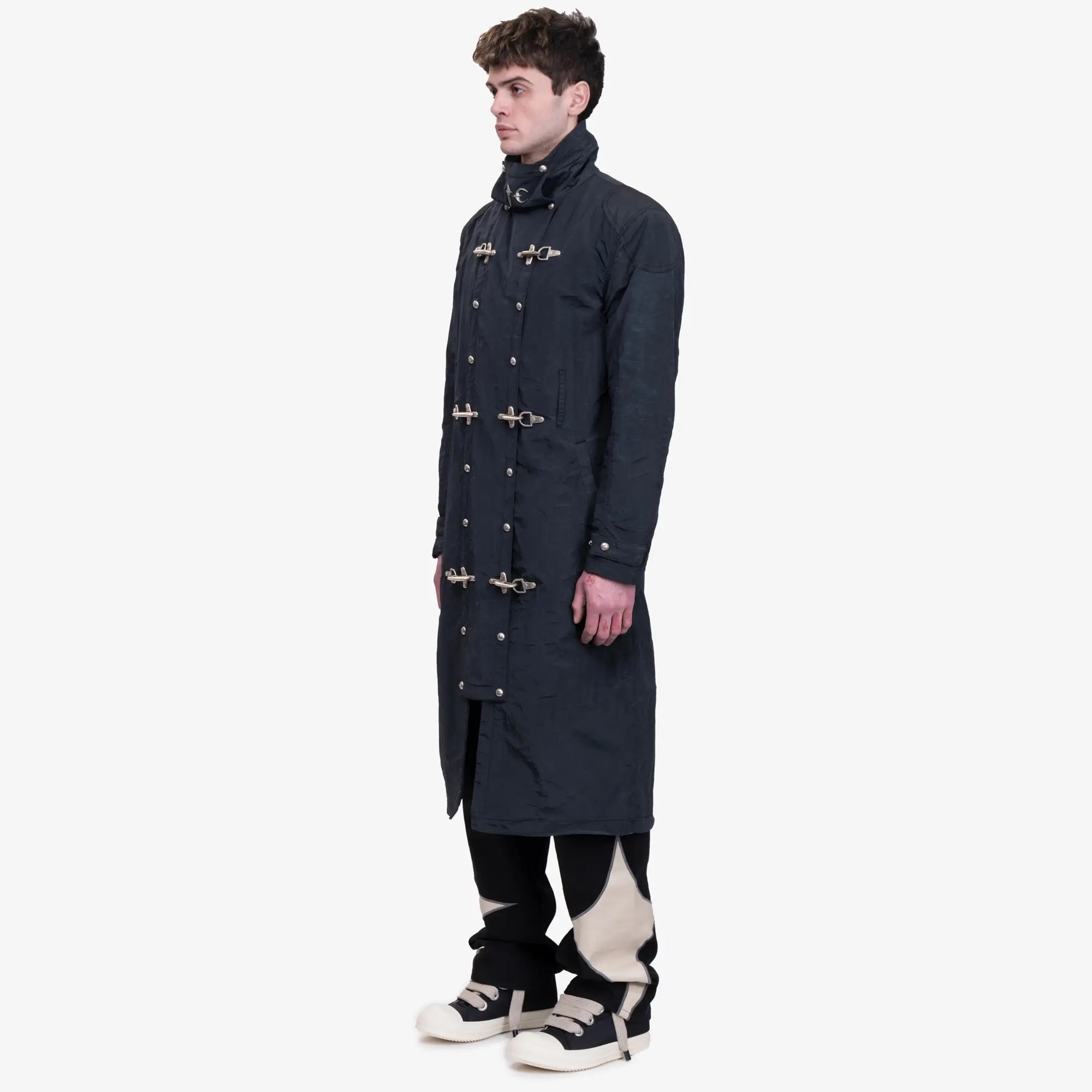 Thug Club Scarred Bio Soldier Trench Coat Black - 3