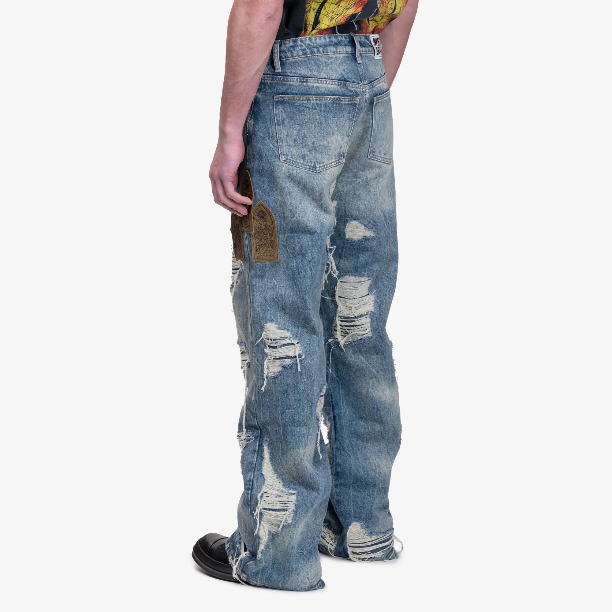 Who Decides War Side Patch Relaxation Jeans Multi - 4