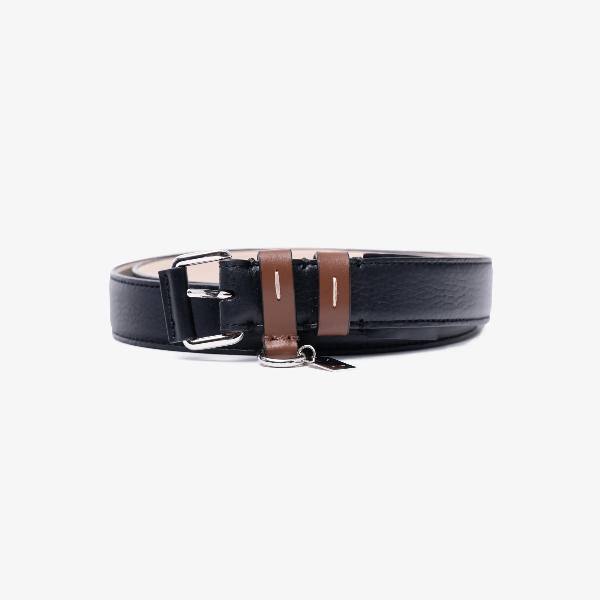 Maison Margiela Contrast Leather Belt Black - 1