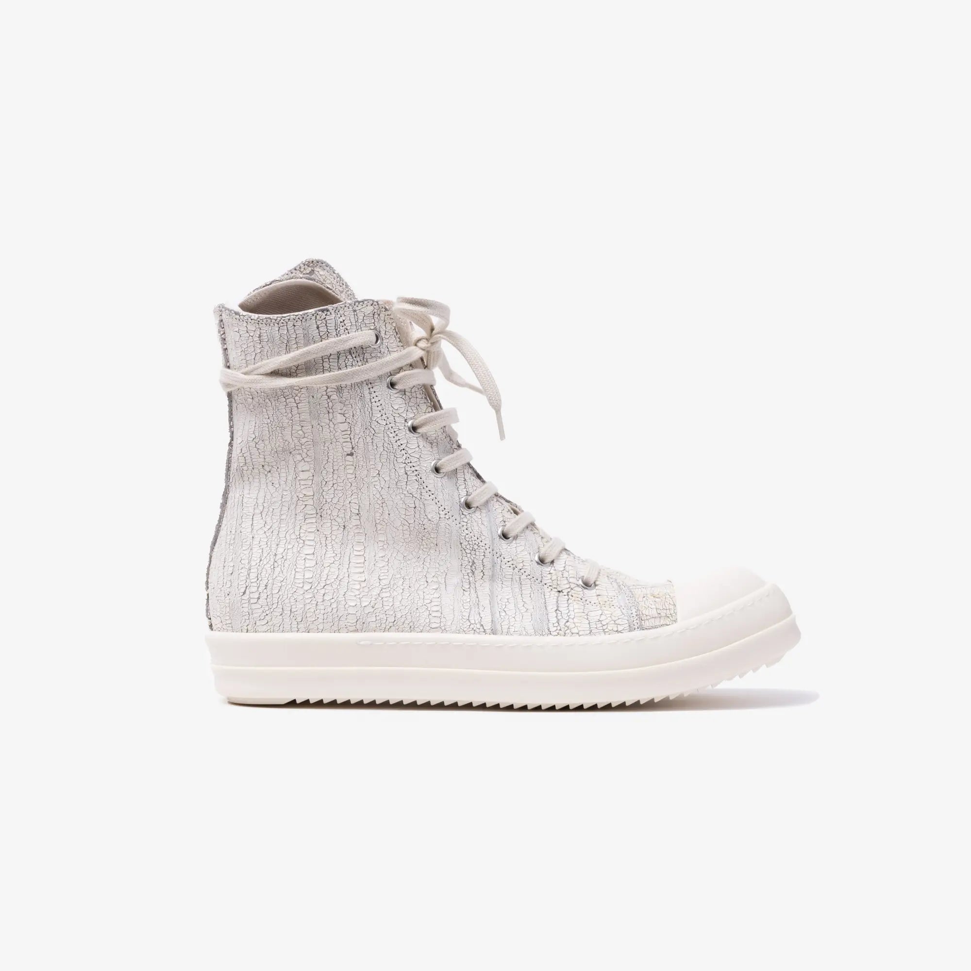Rick Owens DRKSHDW Womens High - Top Sneaks Milk/Milk/Milk - 3