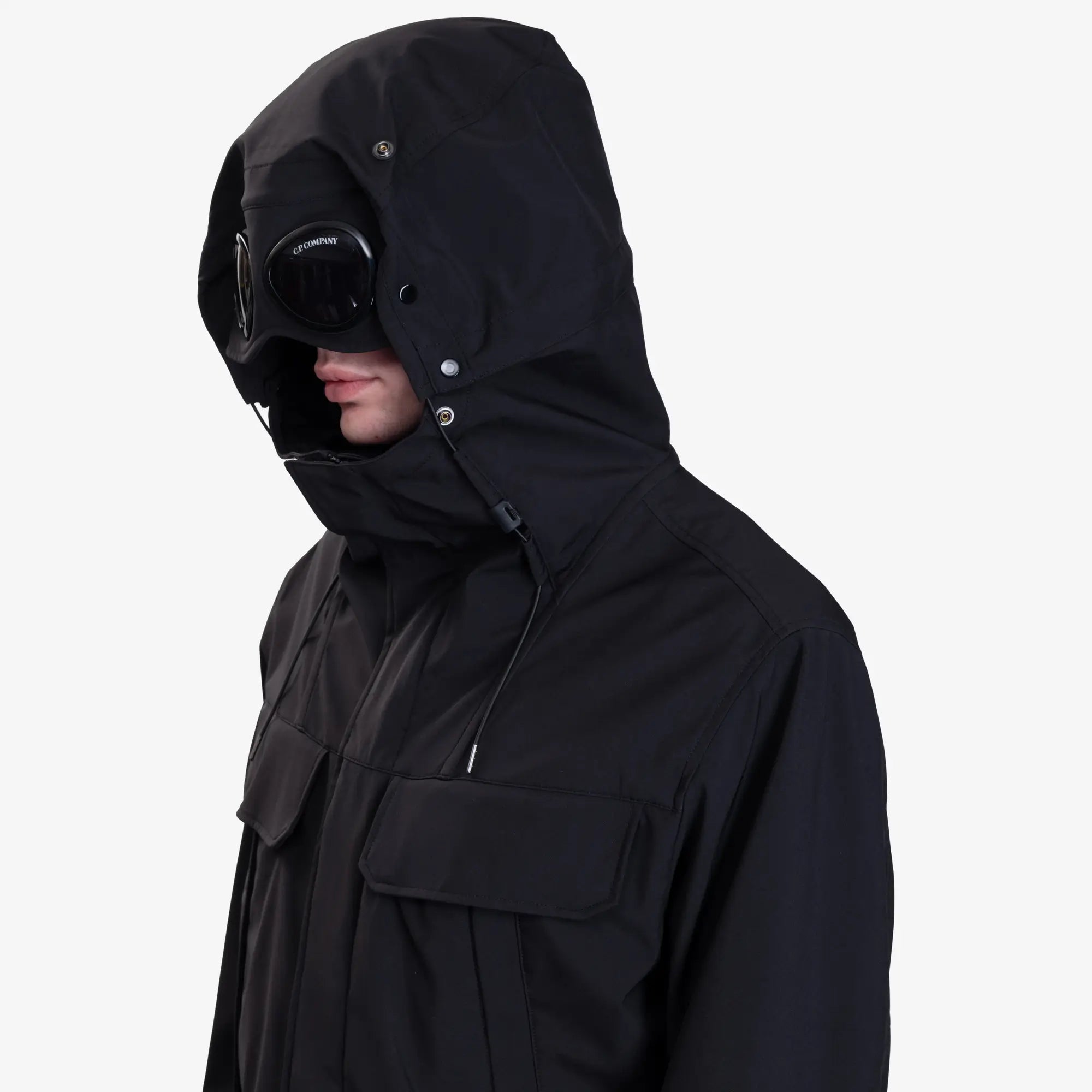 C.P. Company Shell - R Goggle Double Pocket Jacket Black - 2