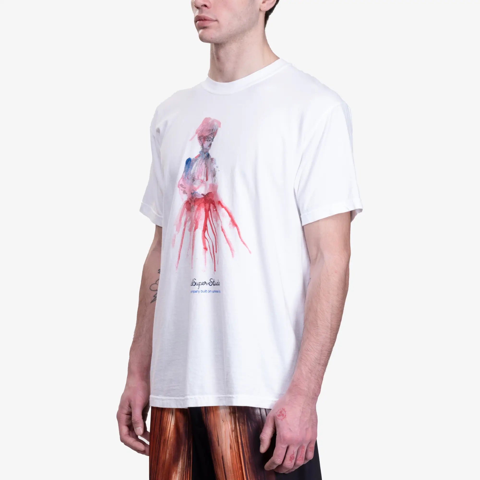 KidSuper Painted Woman T-Shirt White - 3