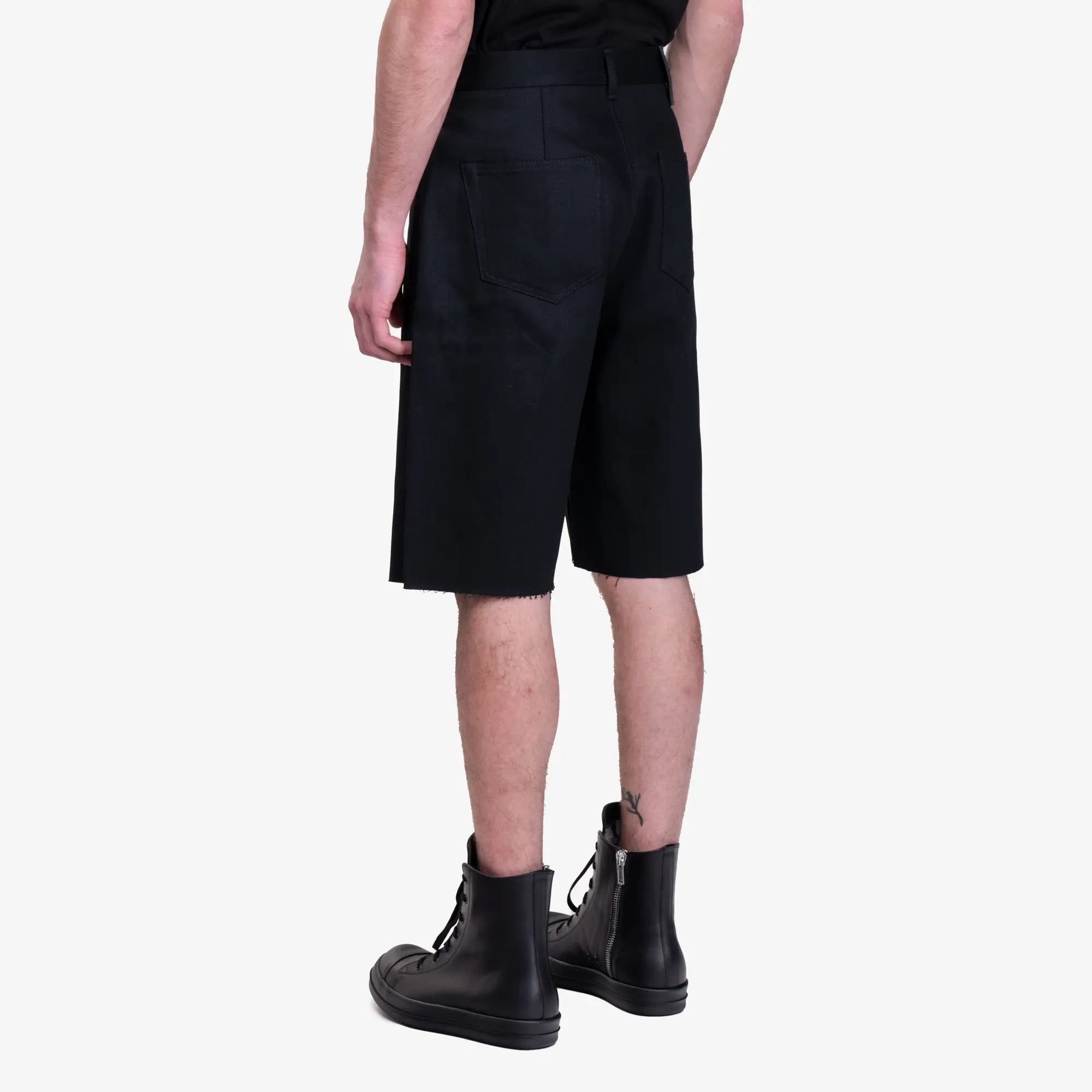 Rick Owens DRKSHDW Geth Cutoffs Shorts Black - 4
