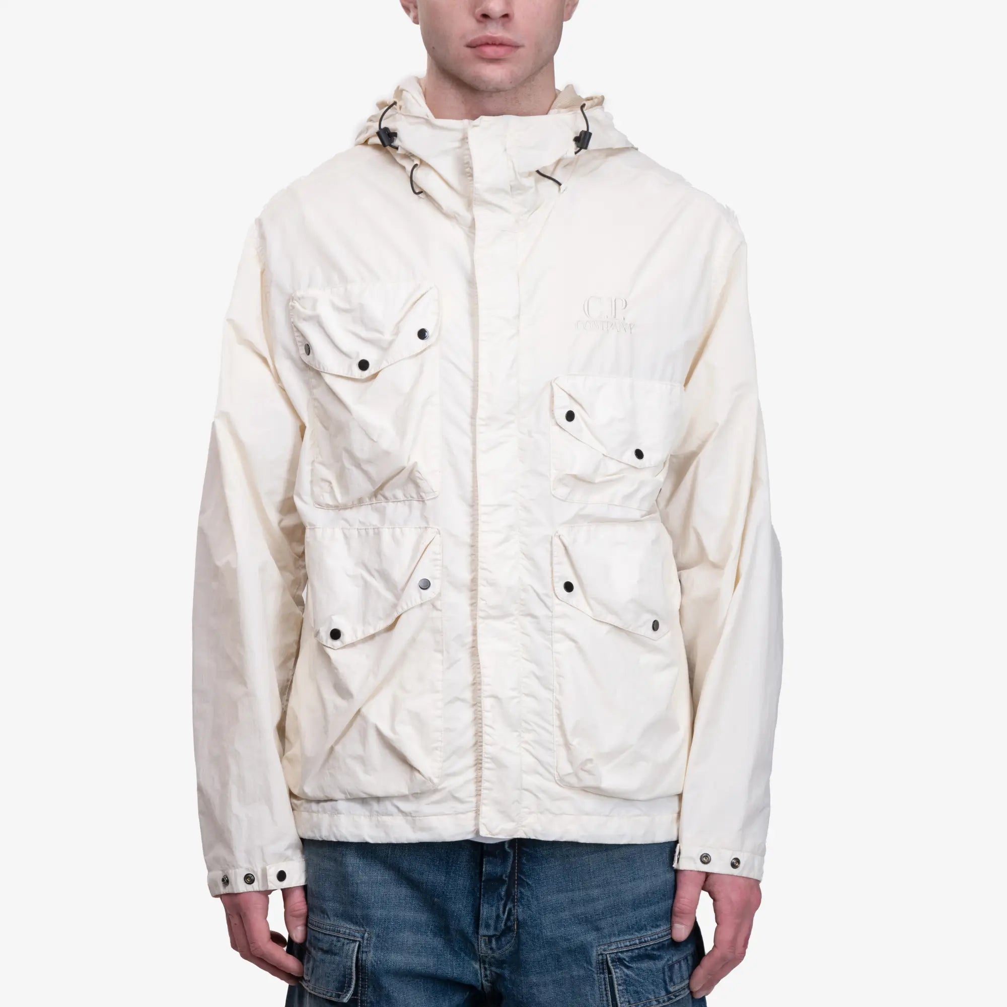 C.P. Company Flat Nylon Goggle Jacket Pistachio Shell - 1