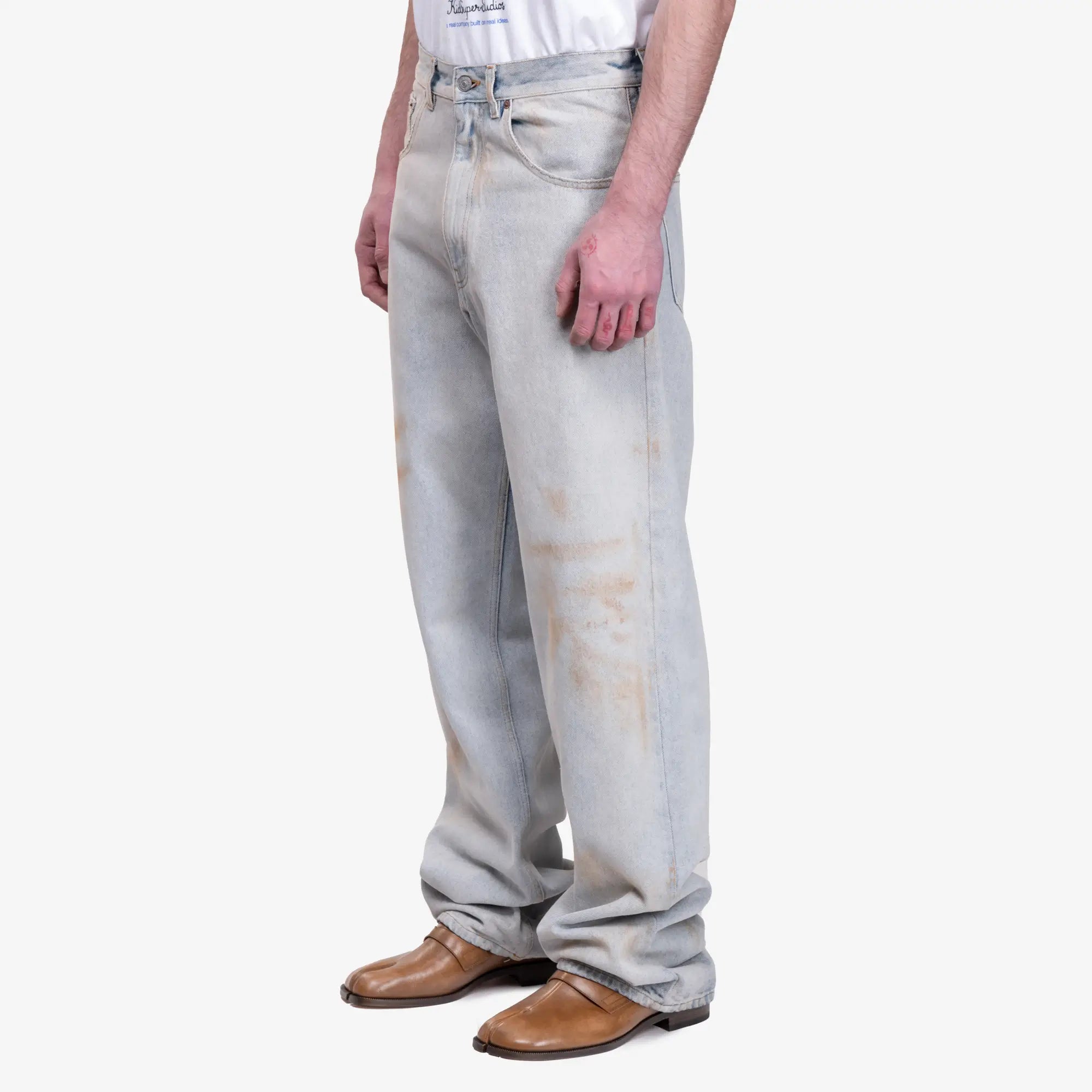 MM6 Distressed Jeans Light Blue - 3