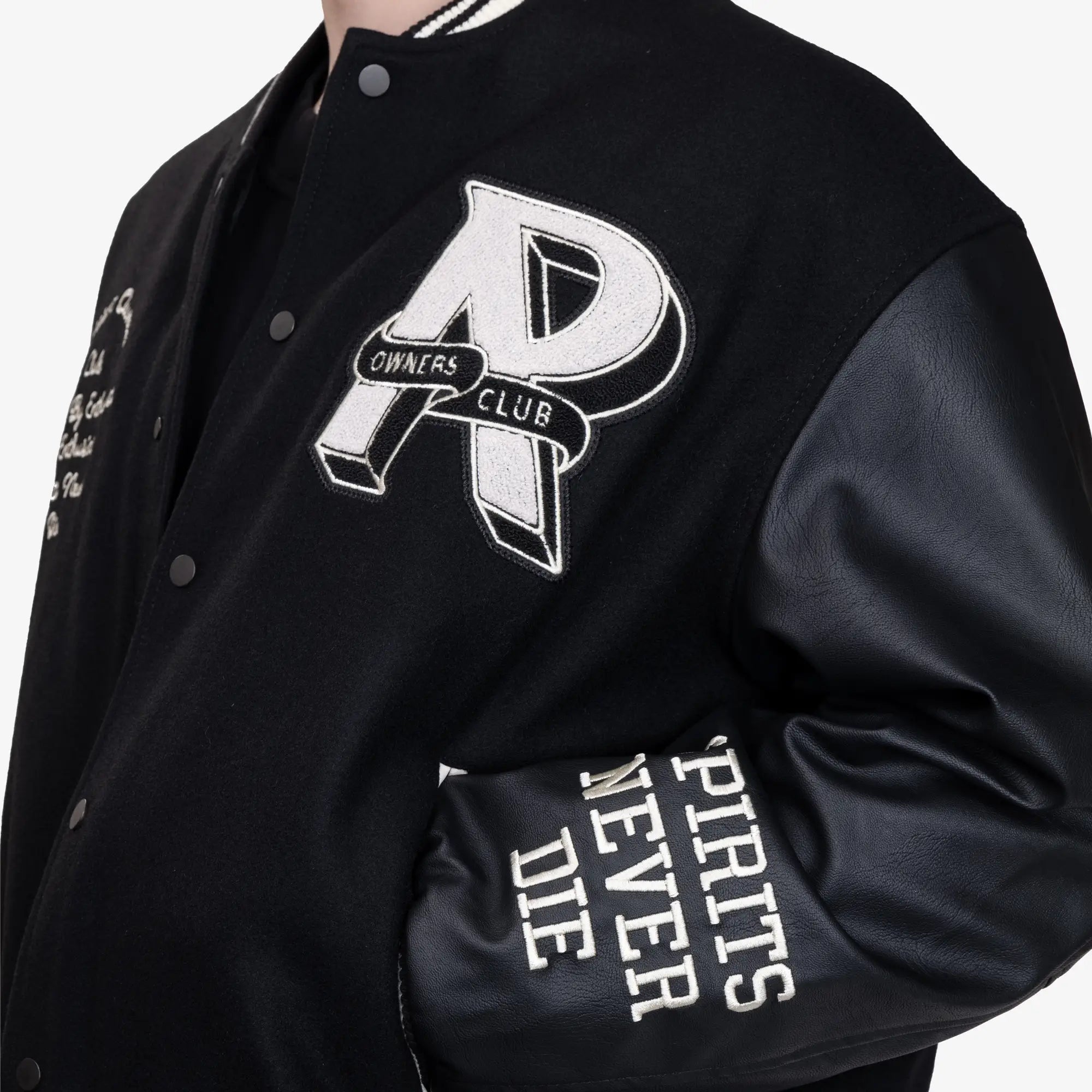 Represent Owners Club Varsity Jacket Black - 5