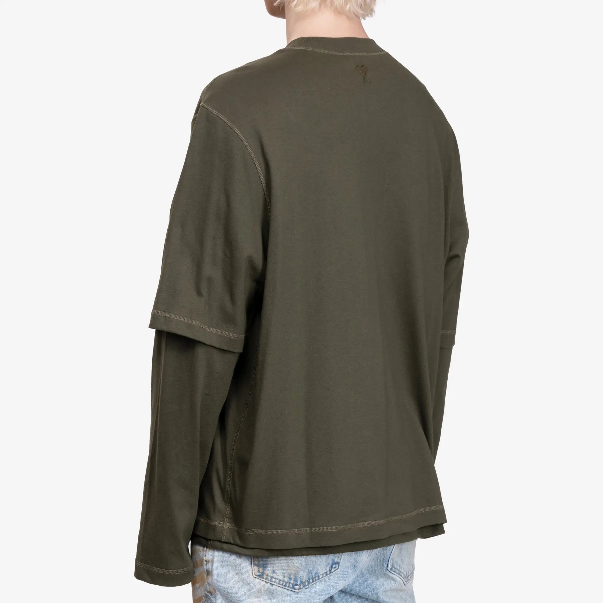 AMI Ami Alexandre Mattiussi LS T-Shirt Loden - 4