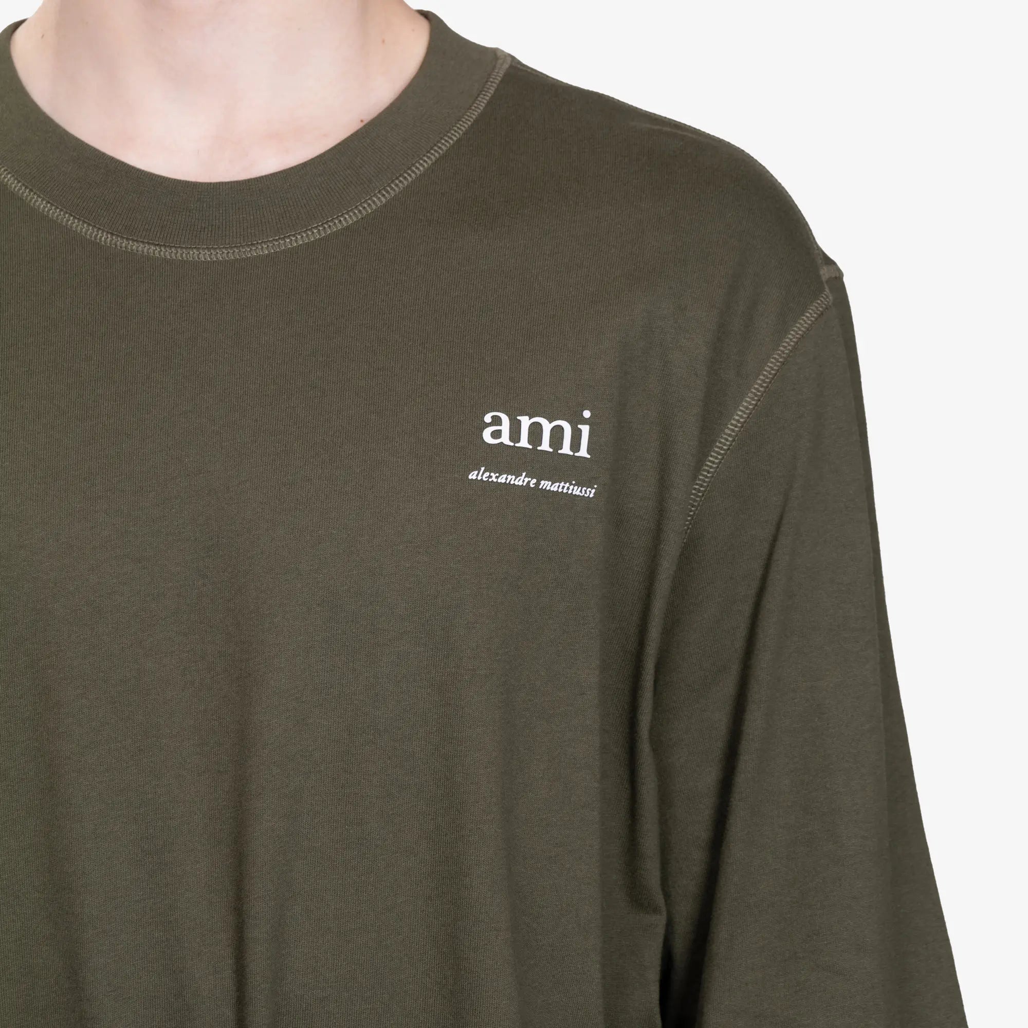 AMI Ami Alexandre Mattiussi LS T-Shirt Loden - 5