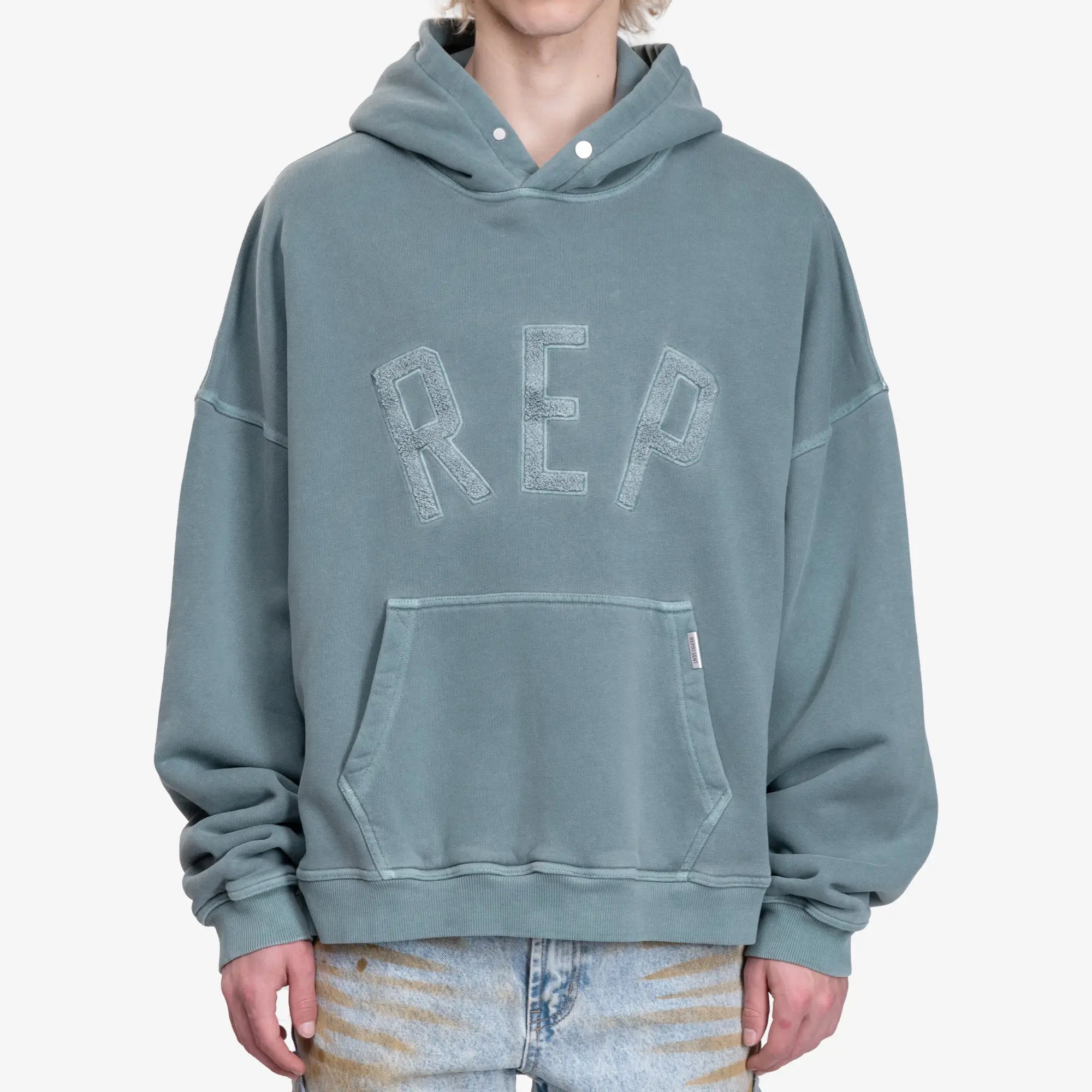 Represent Rep Applique Hoody Forest Green - 1