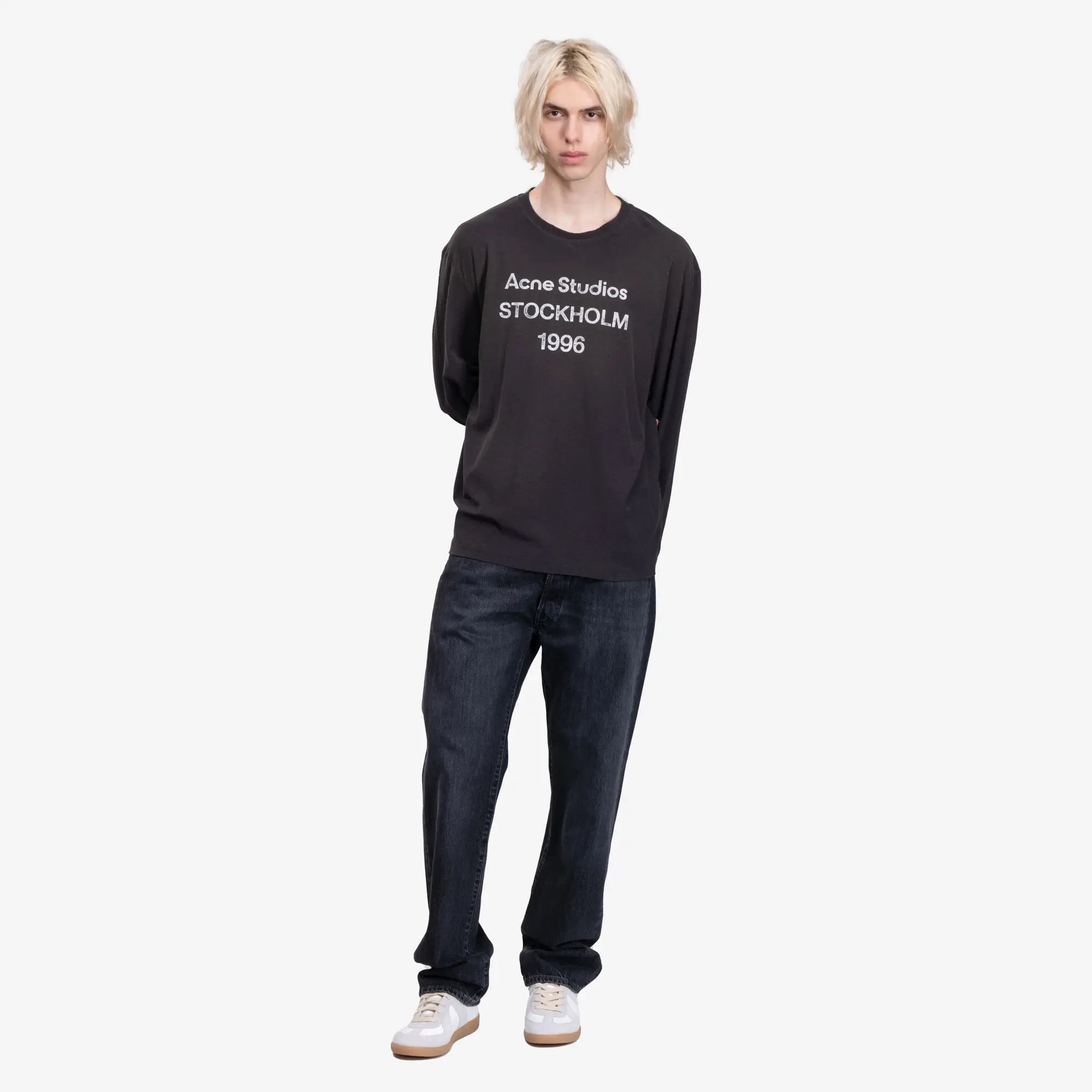 Acne Studios 1999M Vintage Black Loose Fit Jeans Black - 2