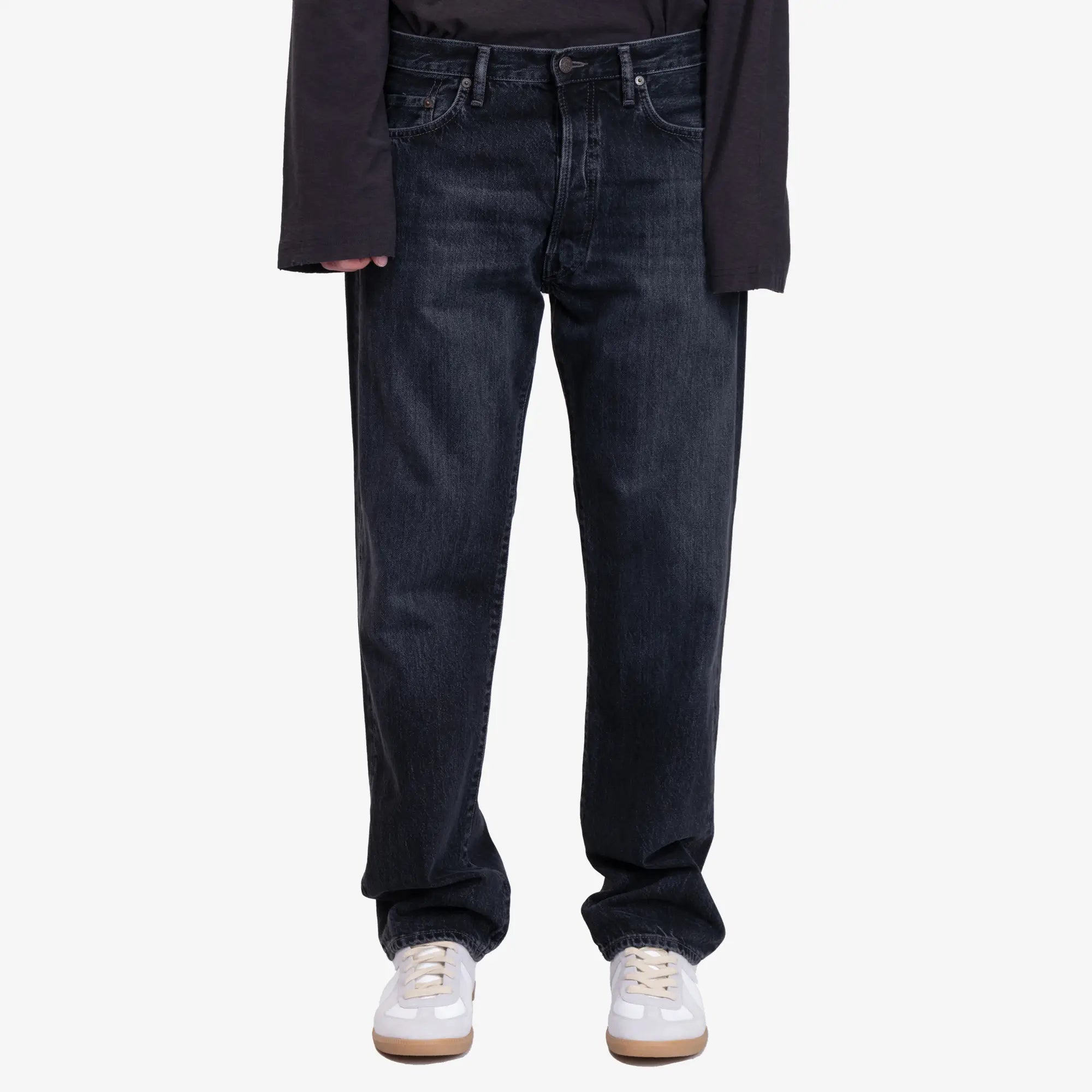 Acne Studios 1999M Vintage Black Loose Fit Jeans Black - 1