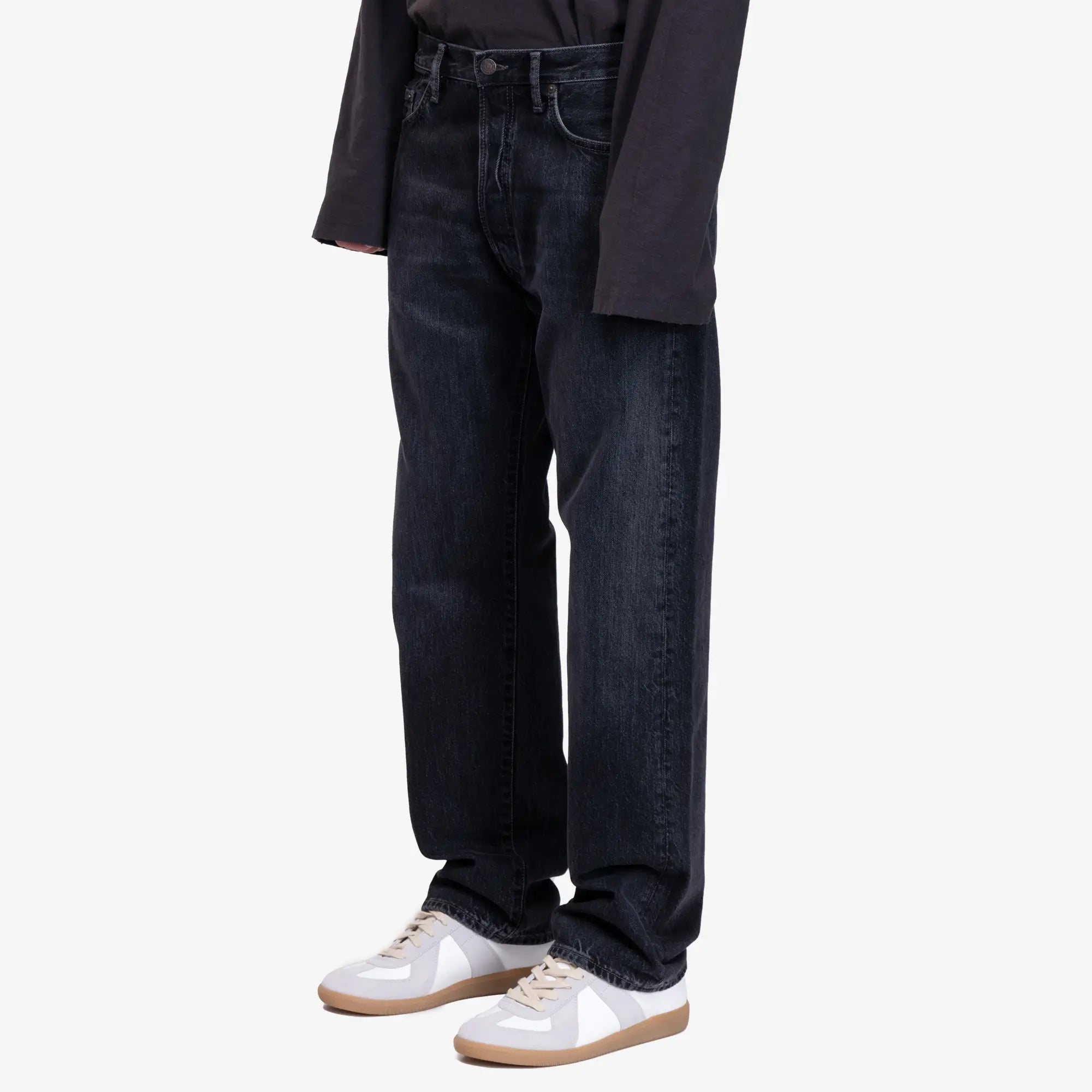 Acne Studios 1999M Vintage Black Loose Fit Jeans Black - 3