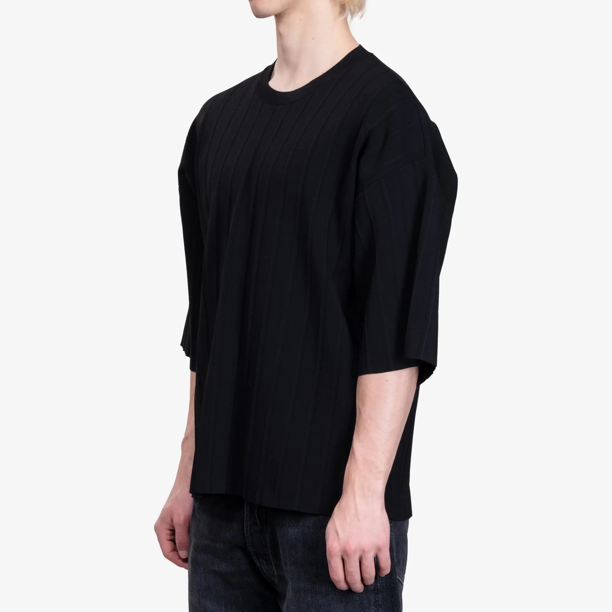 Helmut Lang Pleated T-Shirt Black - 3