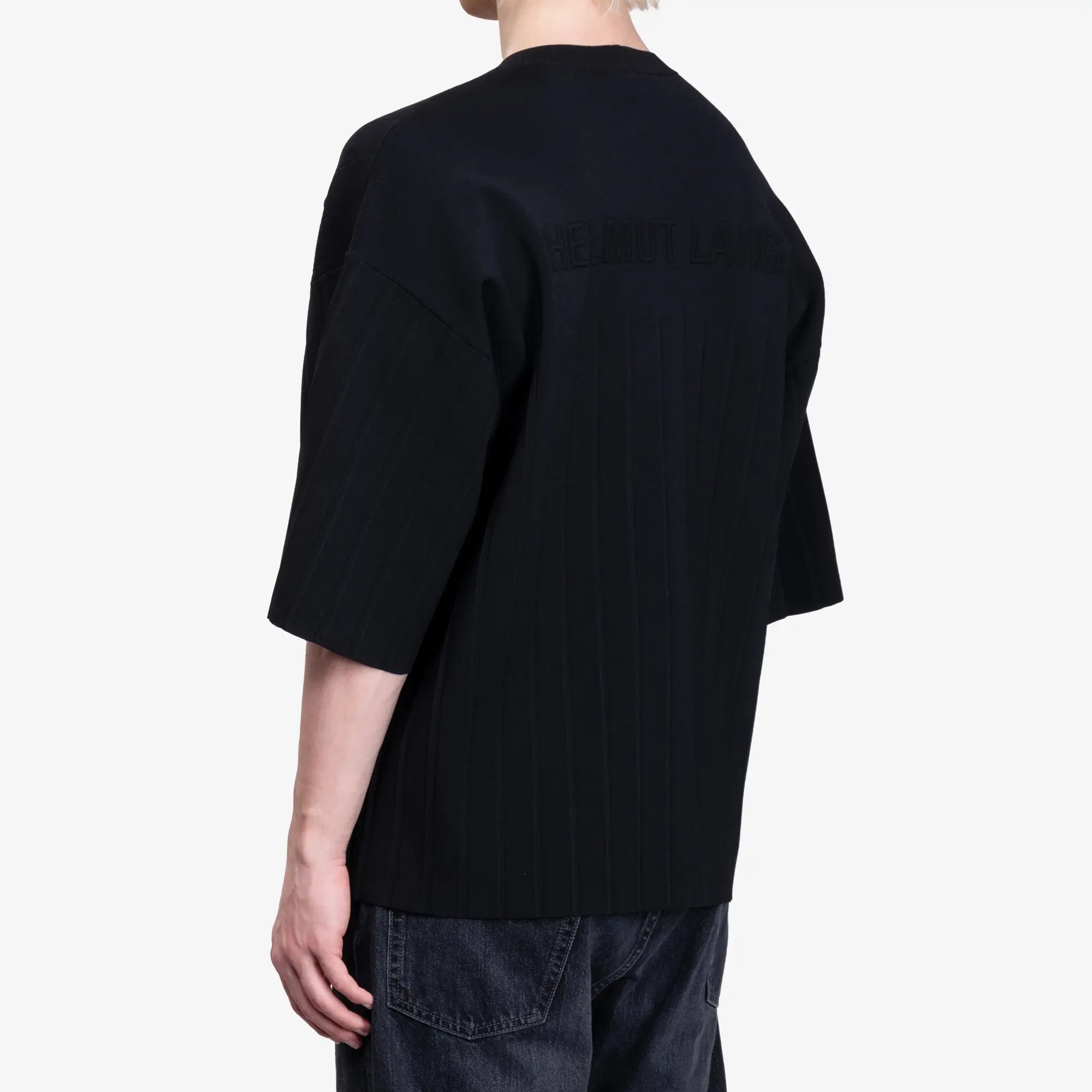 Helmut Lang Pleated T-Shirt Black - 4