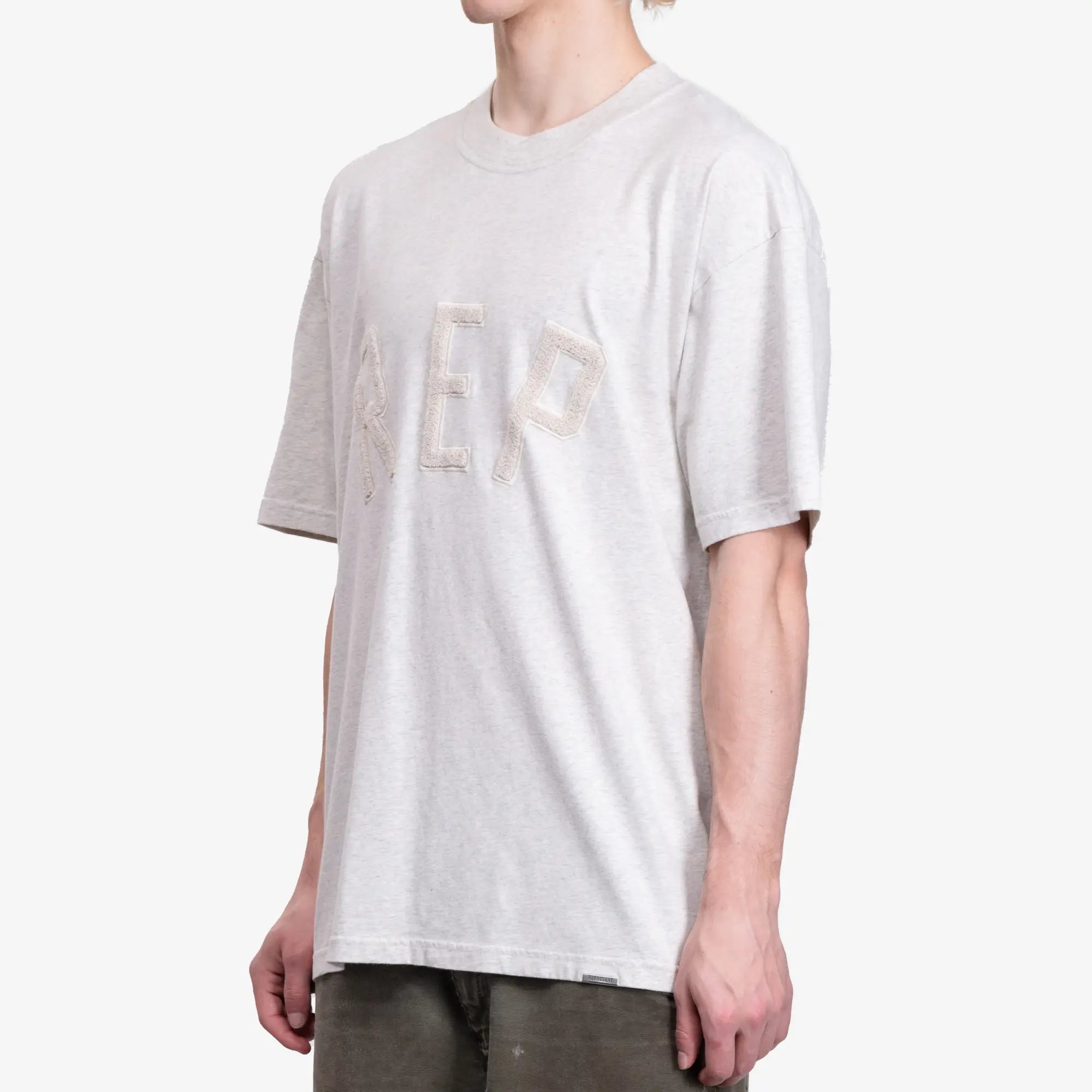 Represent Rep Applique T-Shirt Cream - 3
