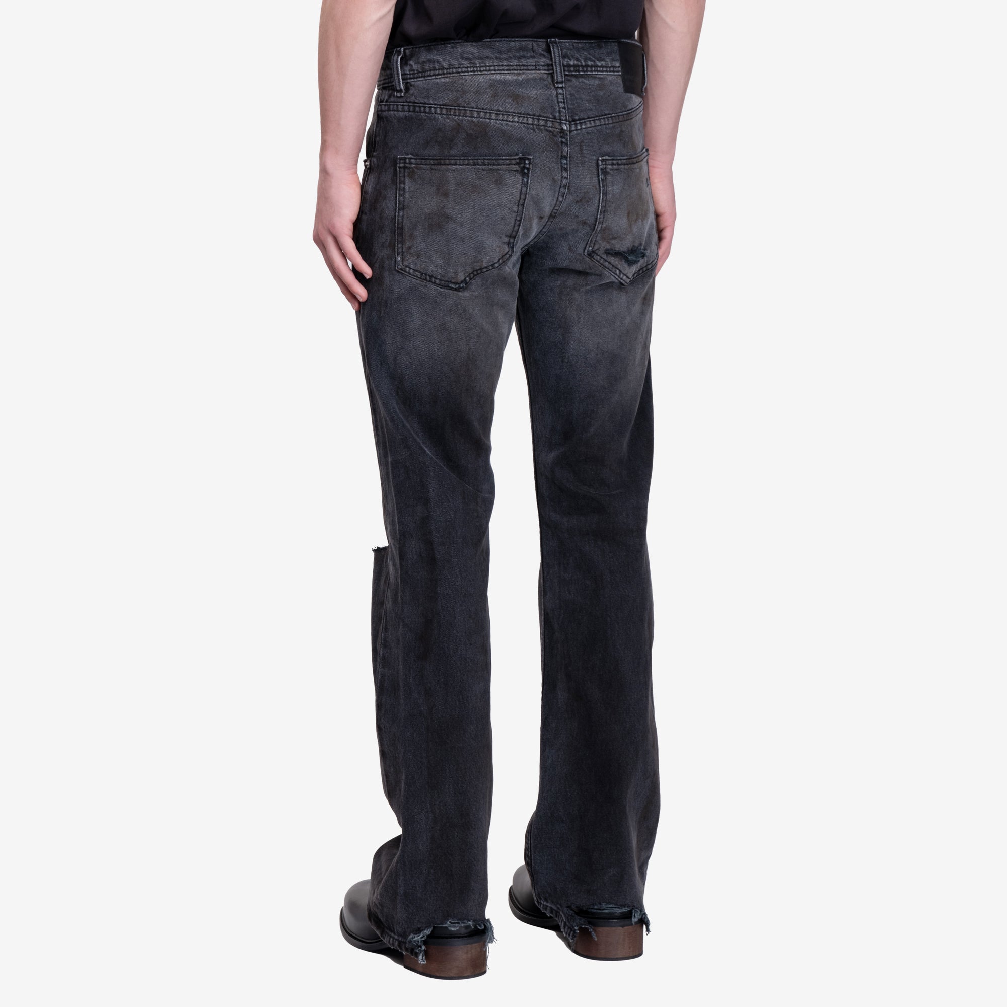 Enfants Riches Deprimes Wider Flare Leg Jeans Charcoal - 4