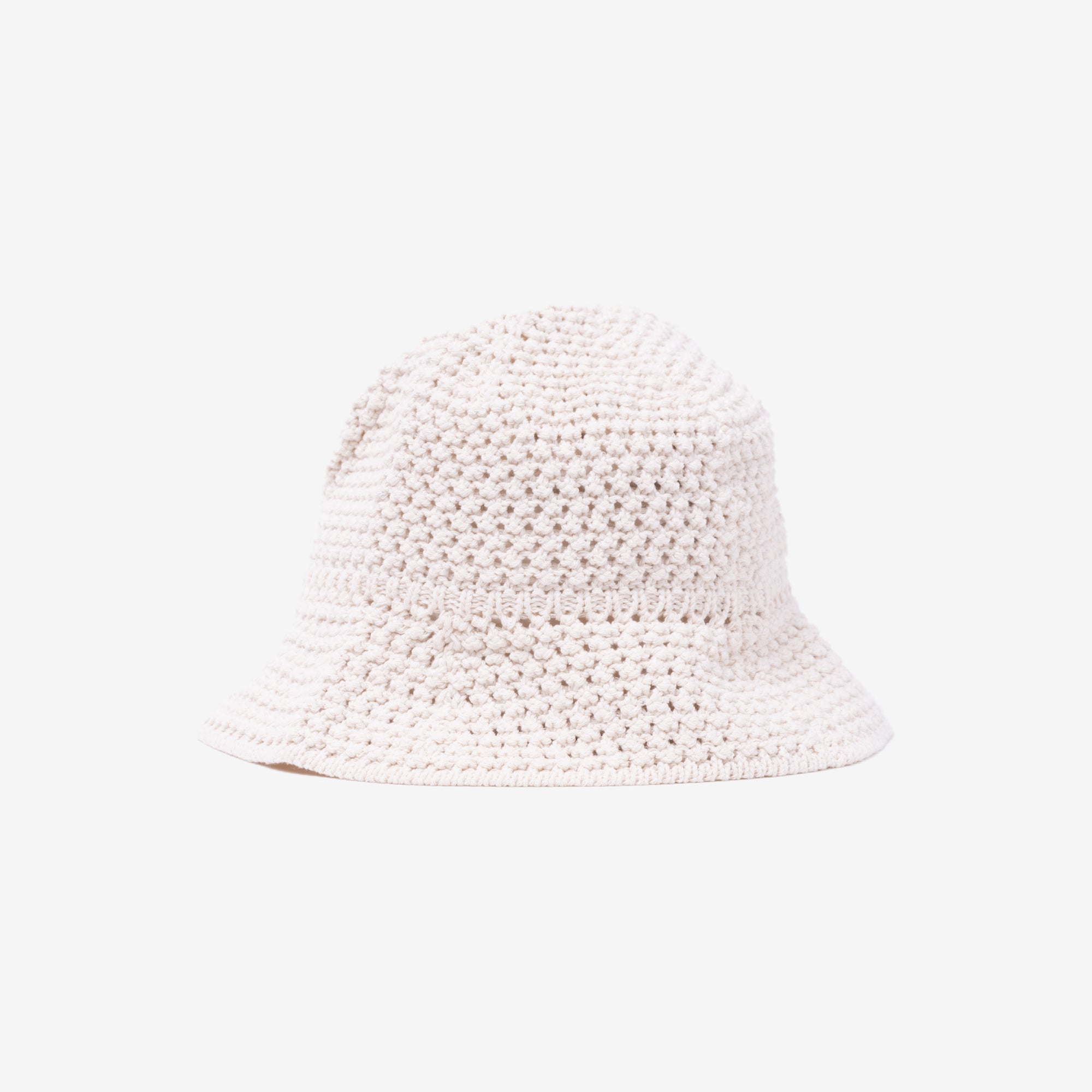AMI Knit Ami Patch Bucket Hat White Cream - 4