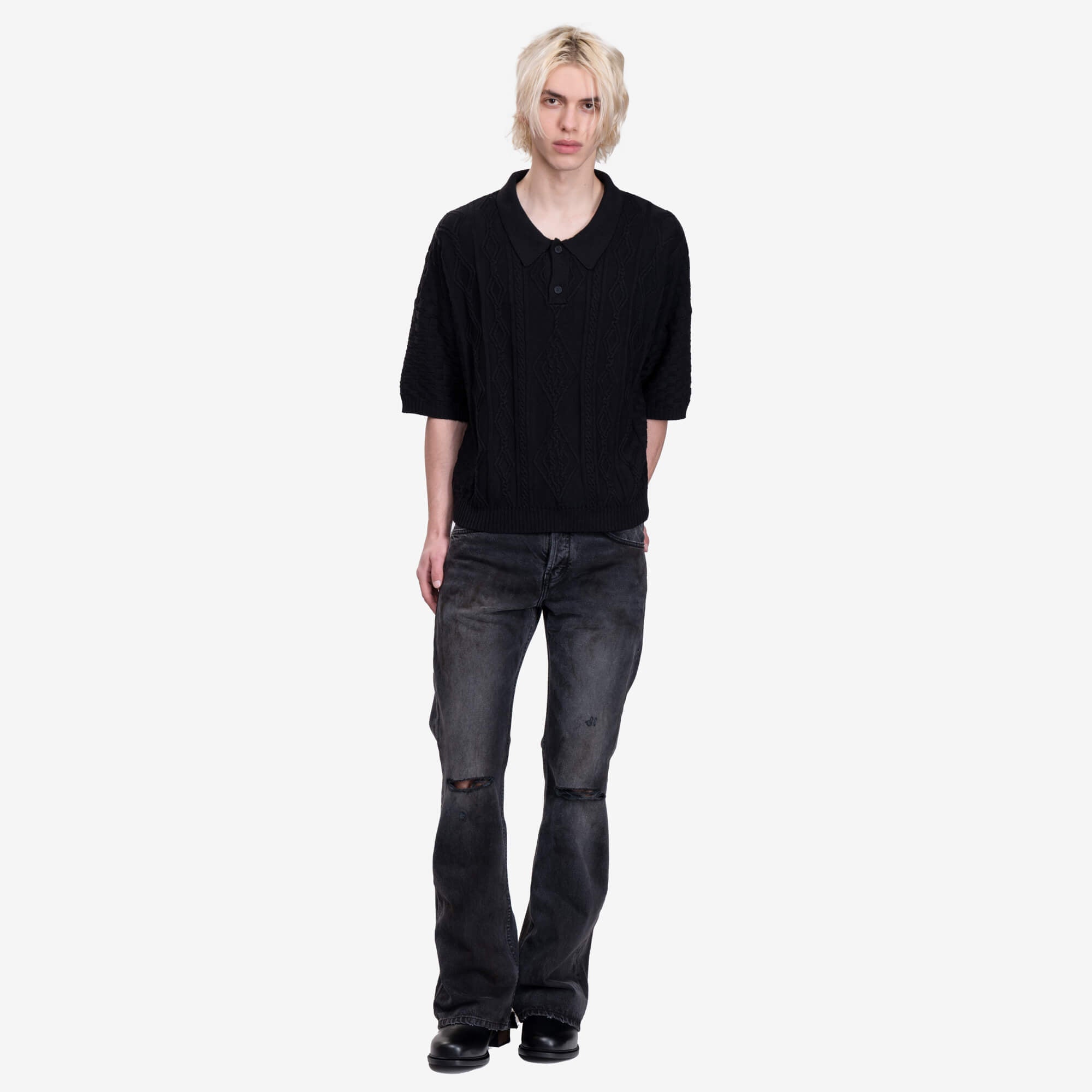 Enfants Riches Deprimes Anthony Polo Sweater Black - 2