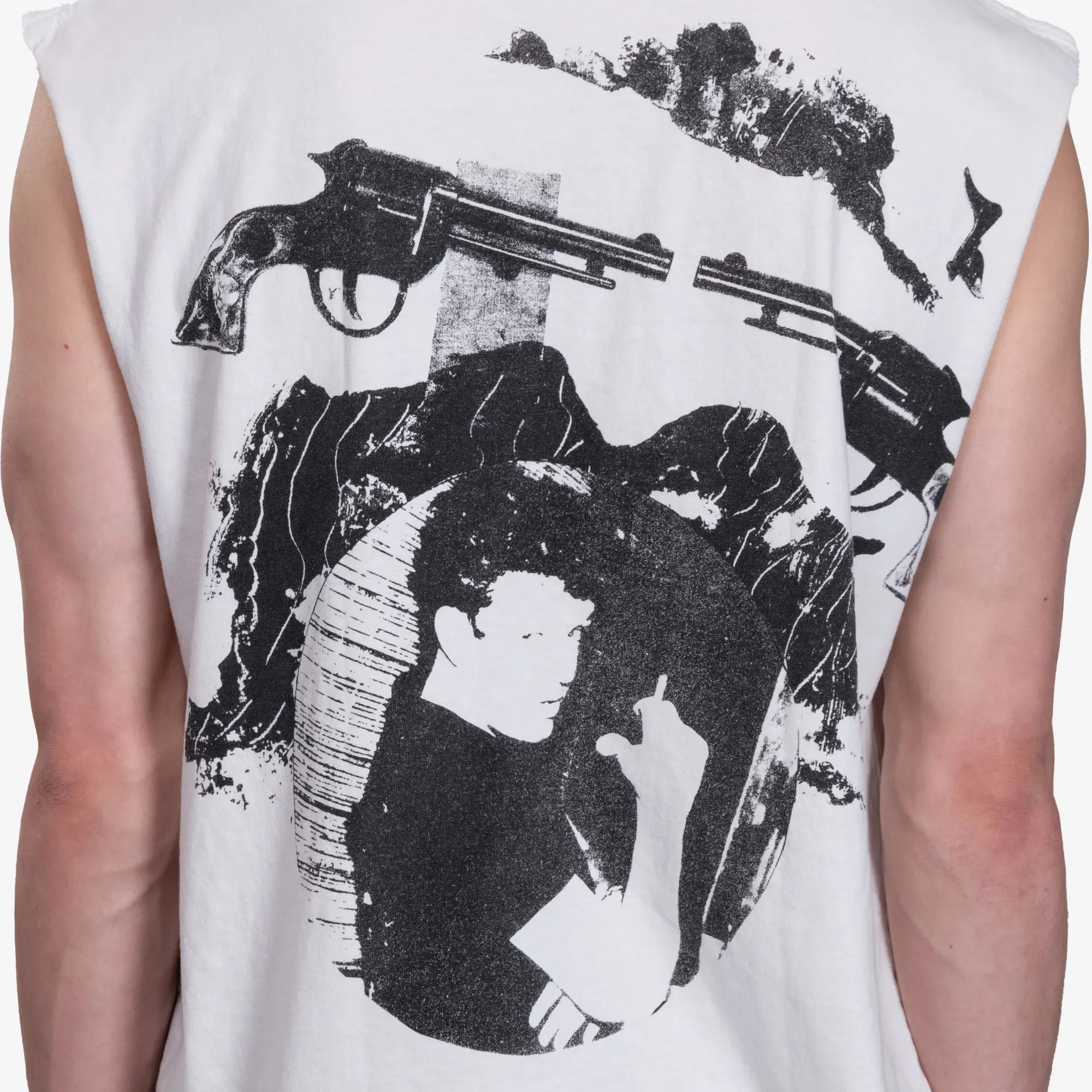 Enfants Riches Deprimes Endless Blockades Cut Off T-Shirt Faded White - 7