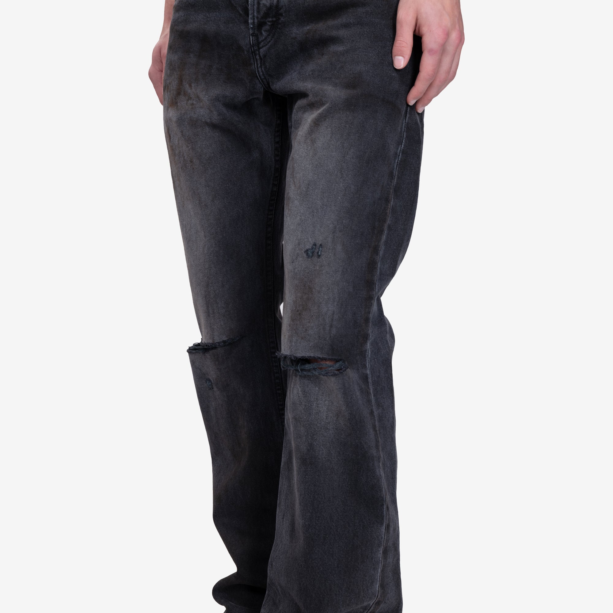 Enfants Riches Deprimes Wider Flare Leg Jeans Charcoal - 6