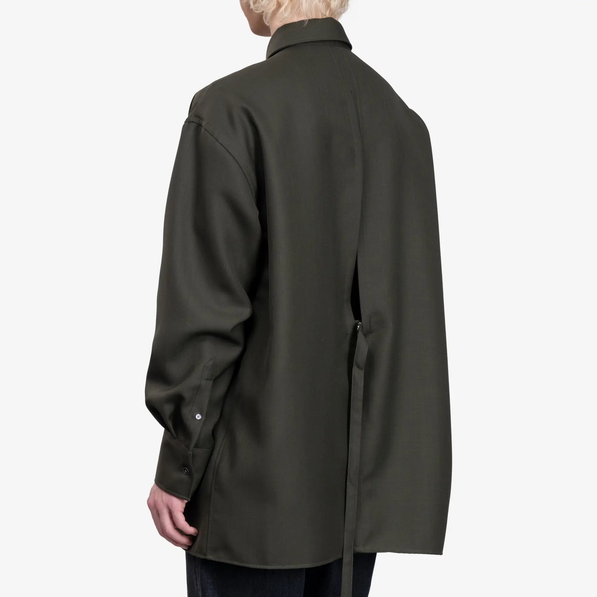 AMI Back Slit Oversize Shirt Loden - 4