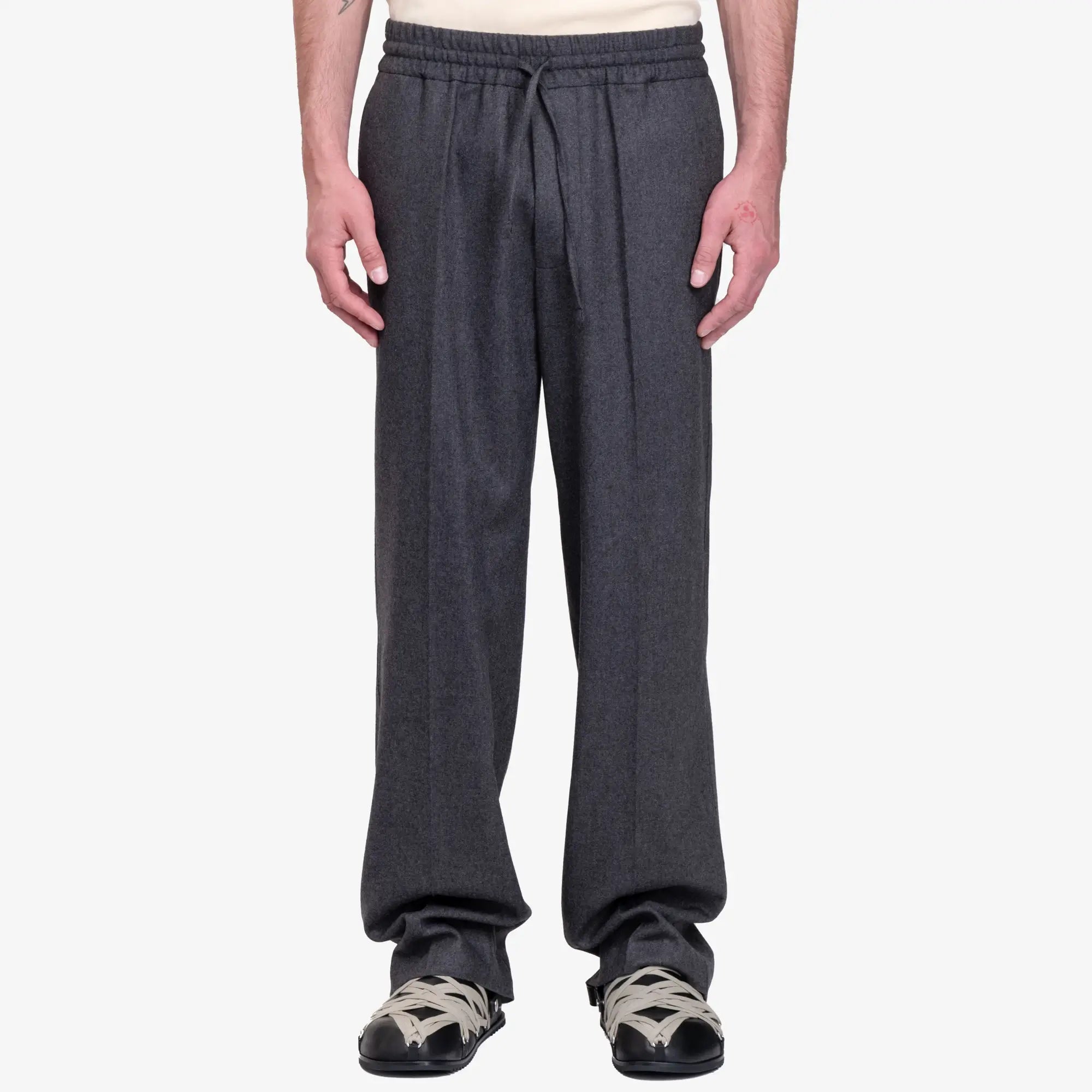 Drôle de Monsieur Le Pantalon Elastique Flanelle Grey - 1