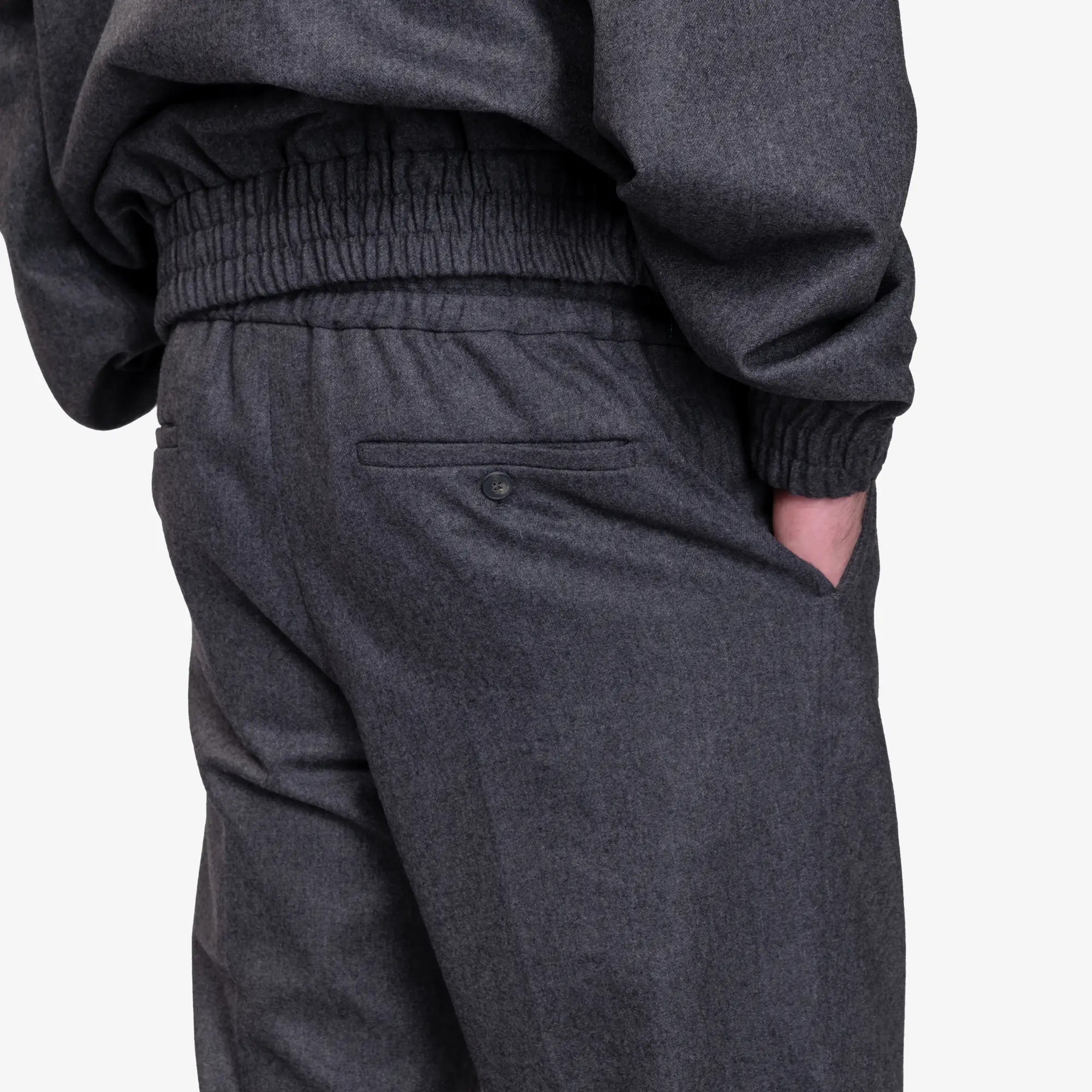 Drôle de Monsieur Le Pantalon Elastique Flanelle Grey - 5