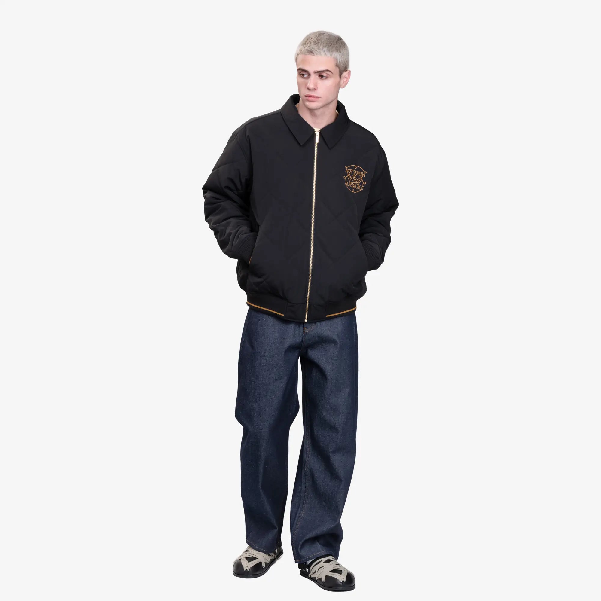 Drôle de Monsieur La Veste Slogan Tresses Black - 2