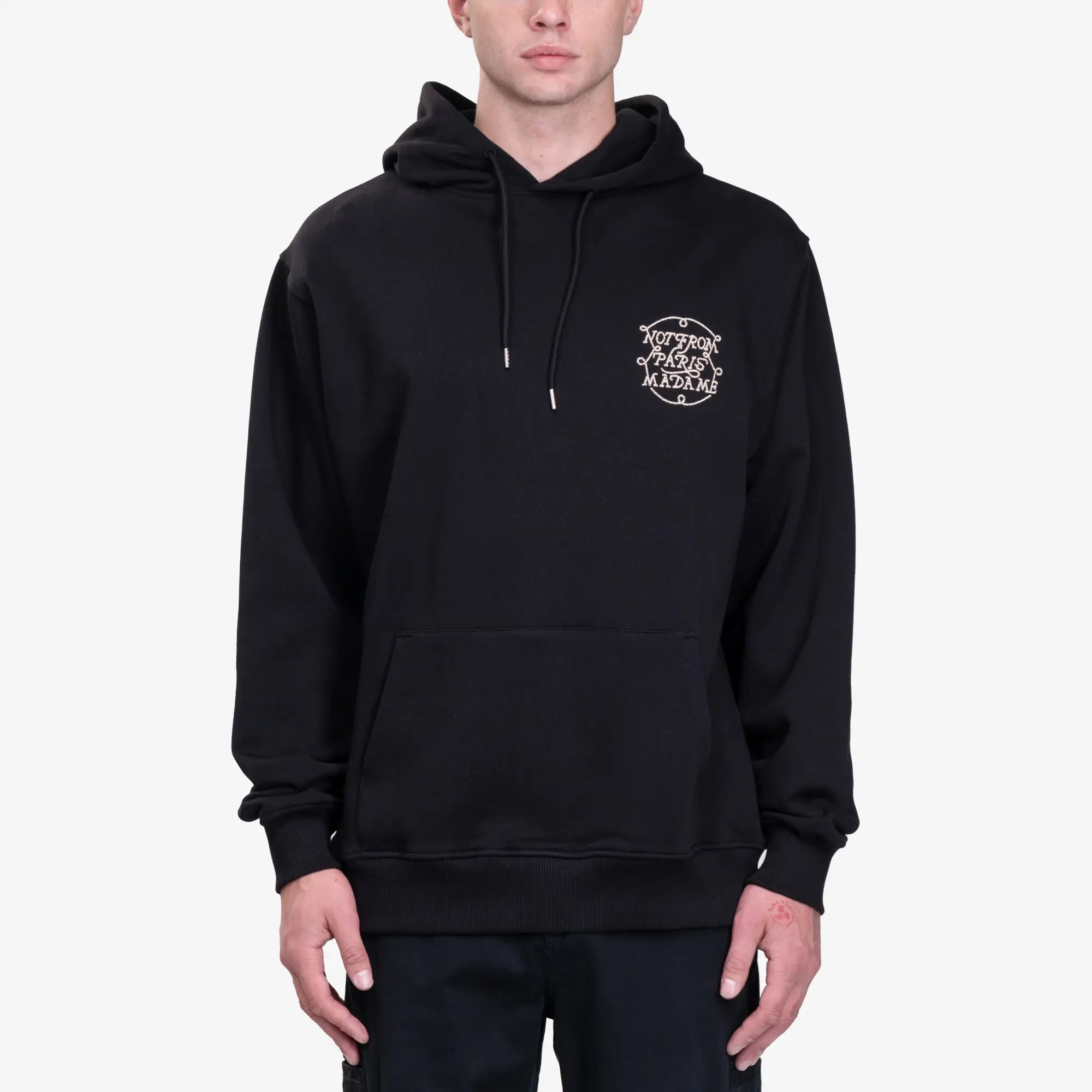 Drôle de Monsieur Le Hoodie Slogan Tresses Black - 1