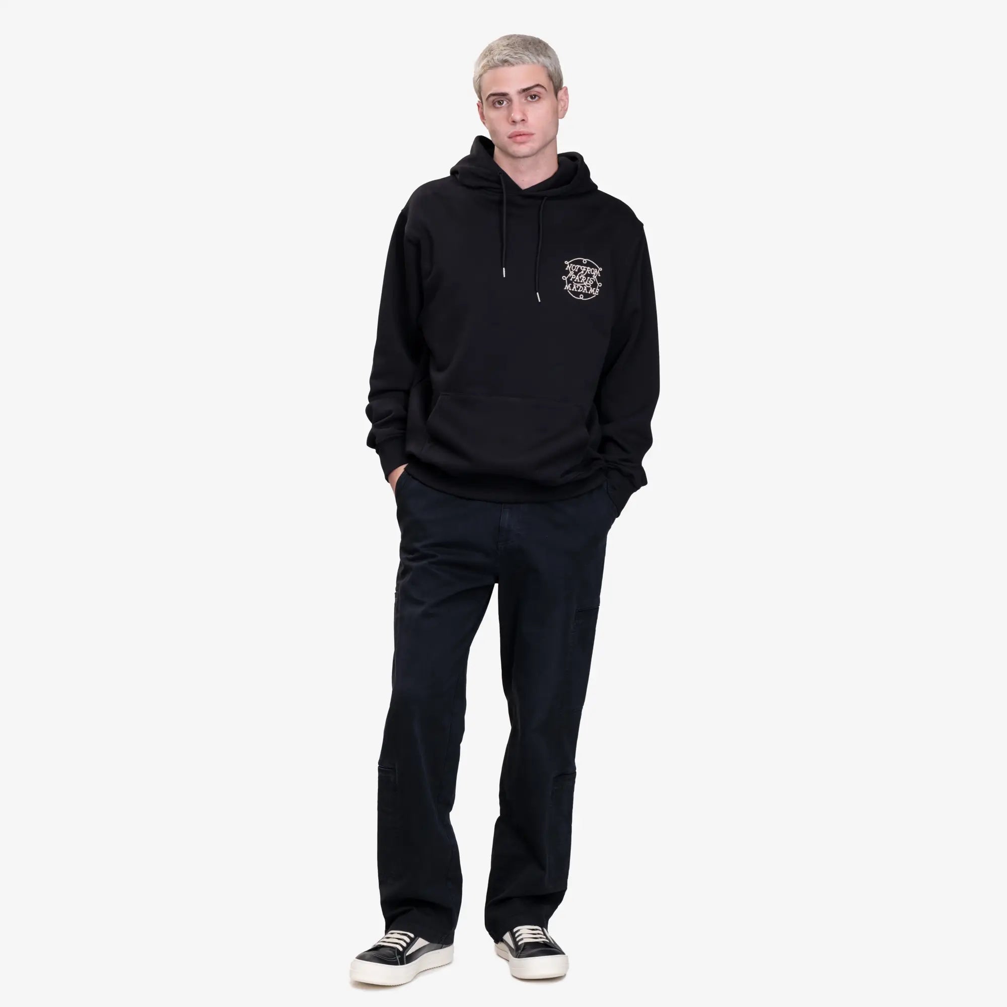 Drôle de Monsieur Le Hoodie Slogan Tresses Black - 2