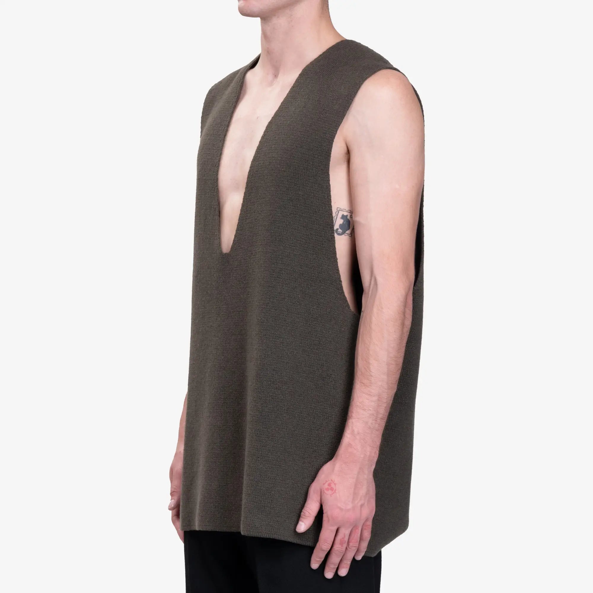 Rick Owens V - Neck Tank Top Bosco - 4