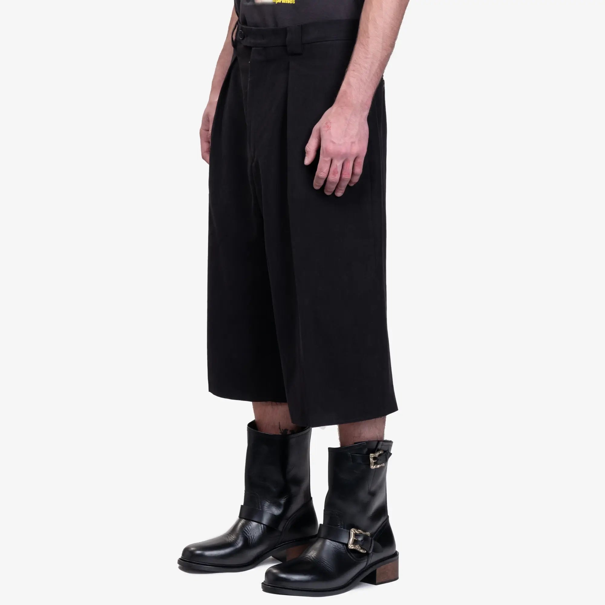 Enfants Riches Deprimes Linen Boiler Room Shorts Black - 3