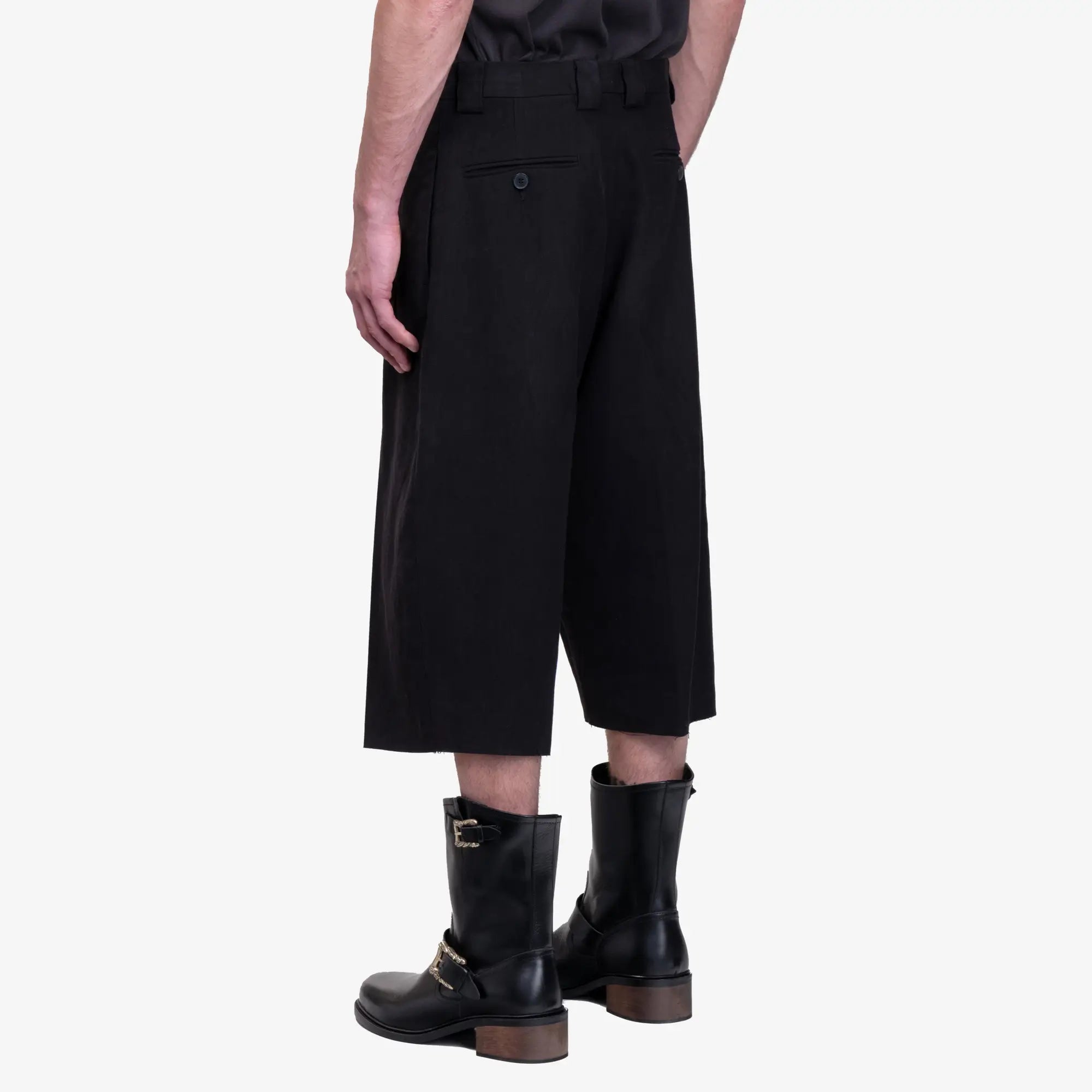 Enfants Riches Deprimes Linen Boiler Room Shorts Black - 4