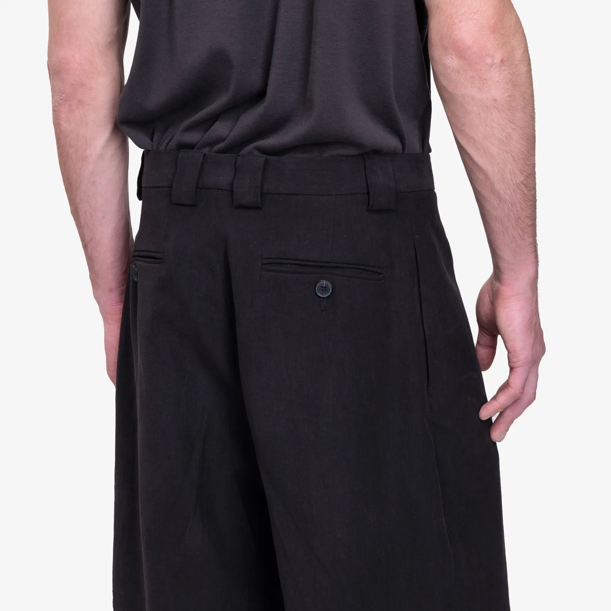 Enfants Riches Deprimes Linen Boiler Room Shorts Black - 6
