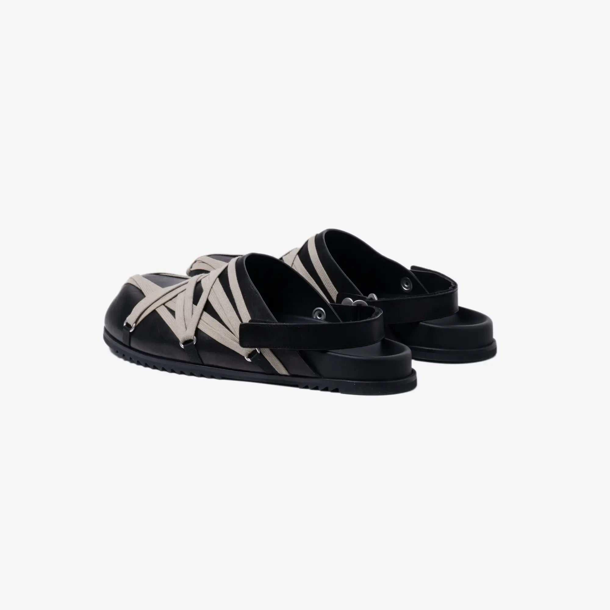 Rick Owens Megalace Leather Mules Granola - 3