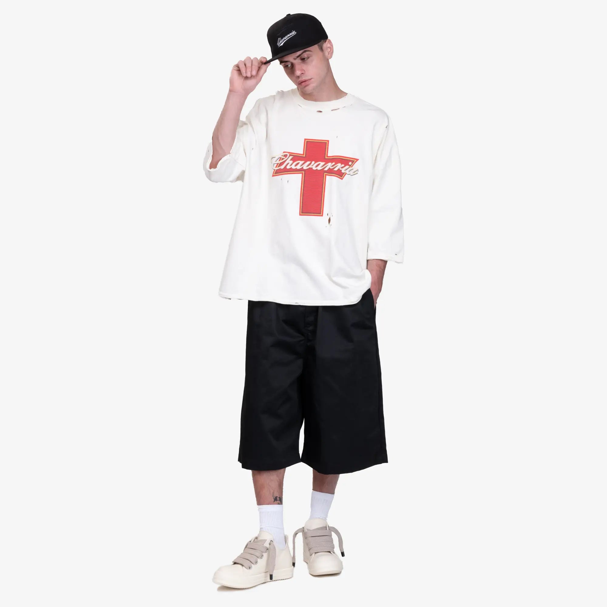 Rick Owens Jumbolace Low - Top Leather Sneakers Milk/Milk/Milk - 2