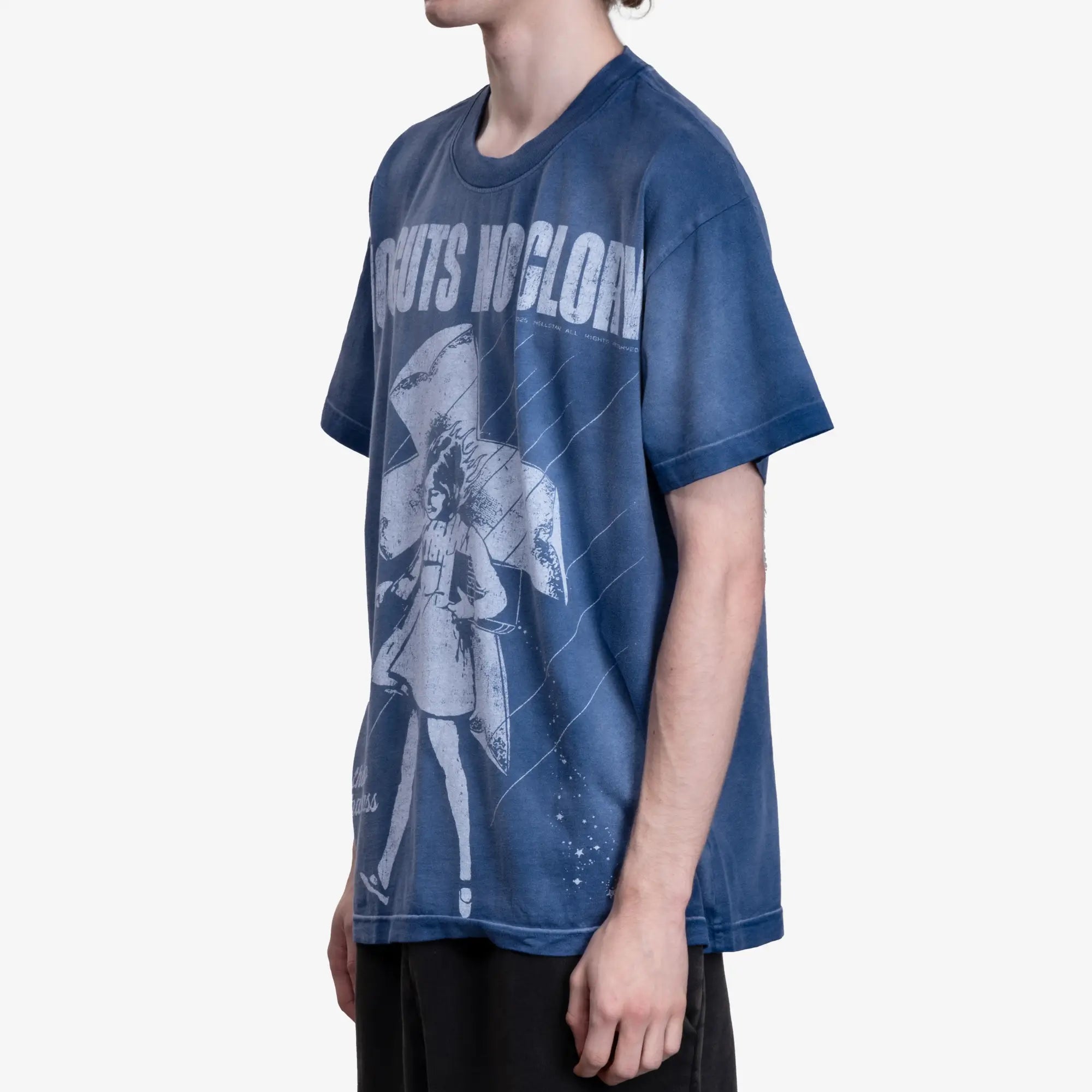 HELLSTAR Carry Your Cross T-Shirt Blue - 3