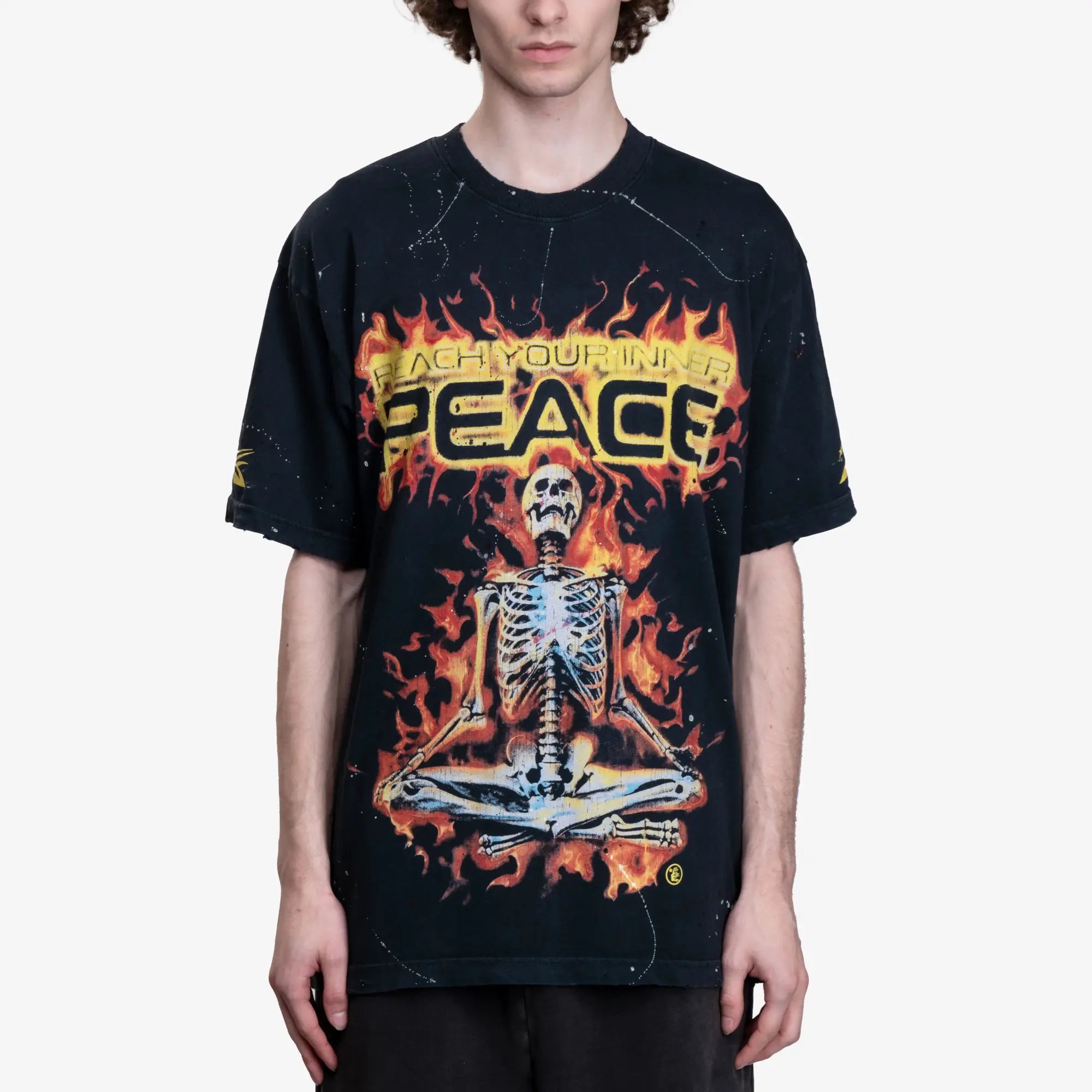 HELLSTAR Inner Peace Skeleton T-Shirt Black - 1