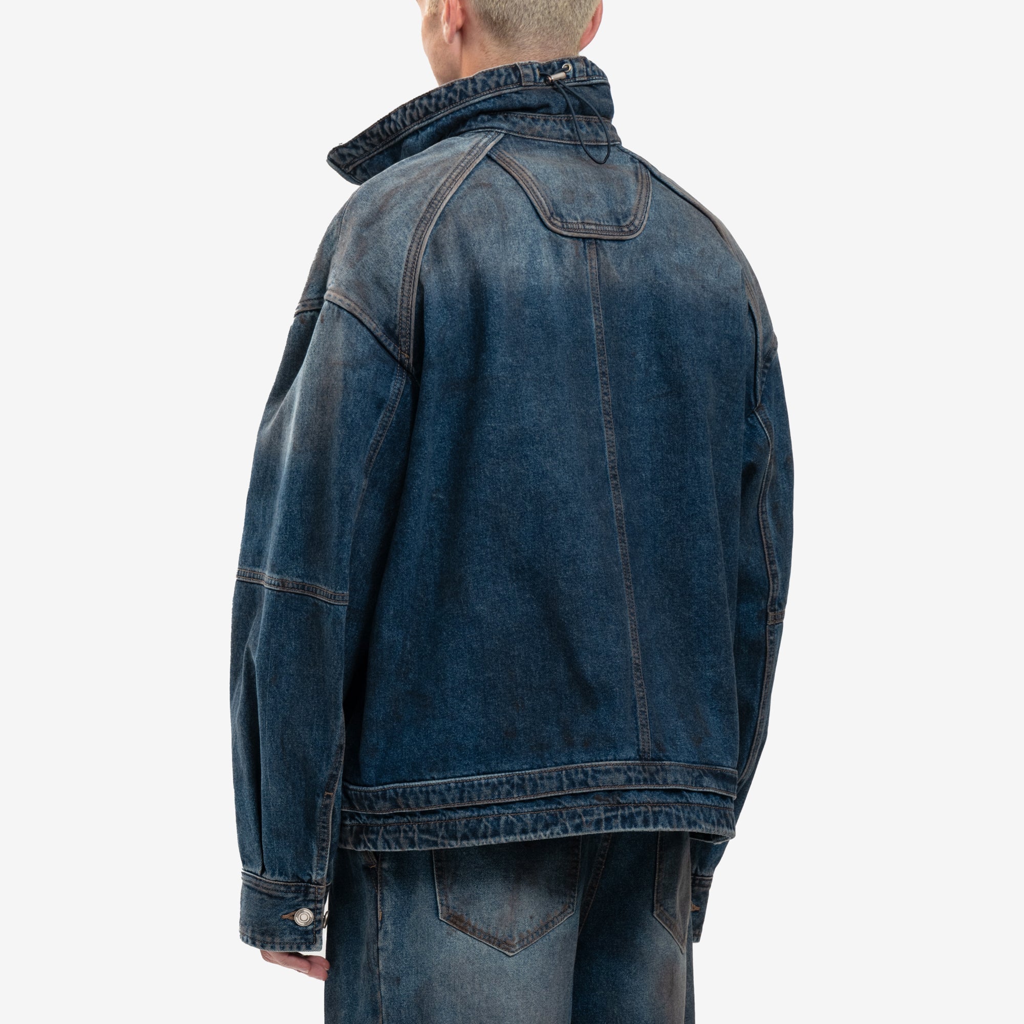 Photo of Juun.J Oil Washed Denim Jacket - 4