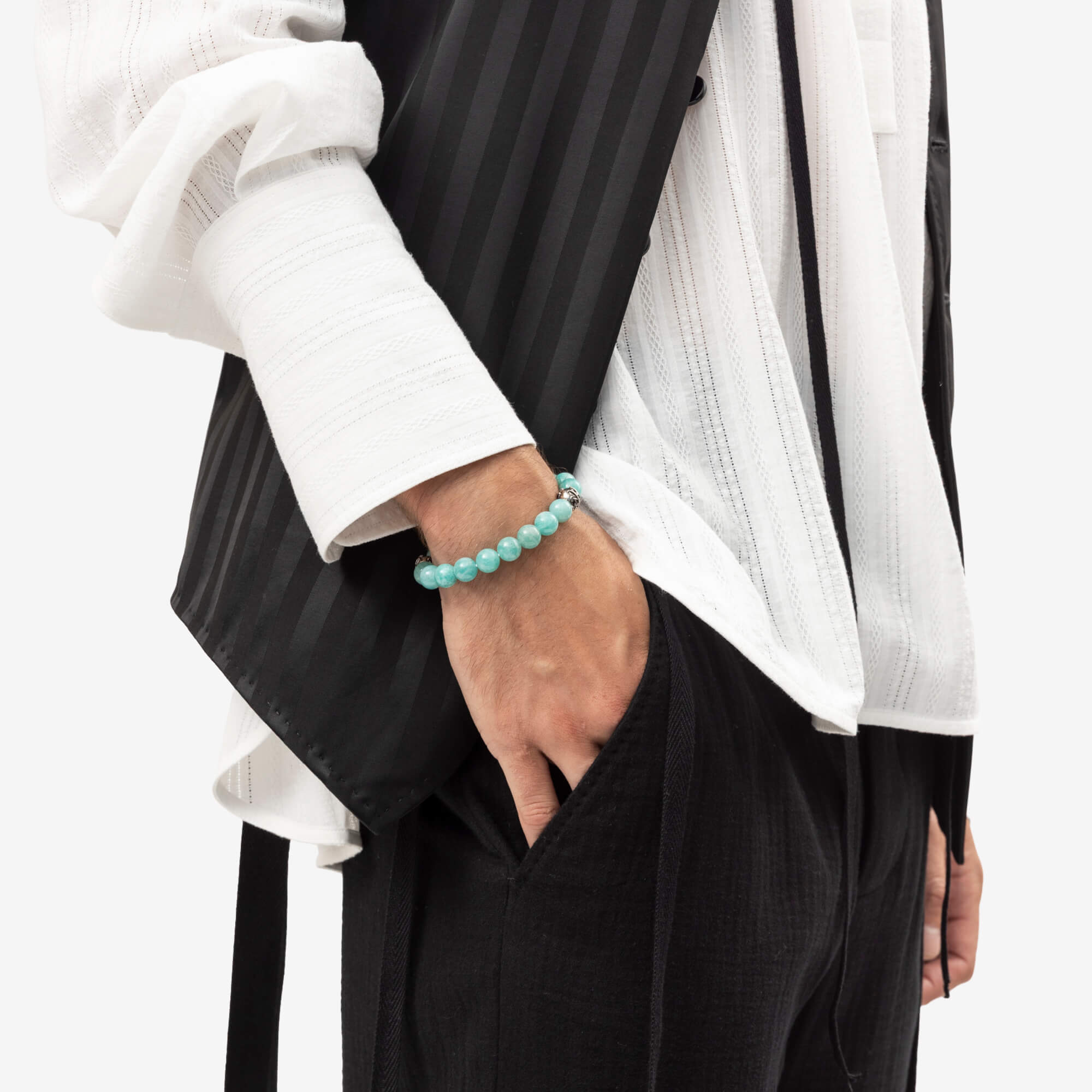 Kamiya KMY Ball Natural Stone Bracelet Aqua-2